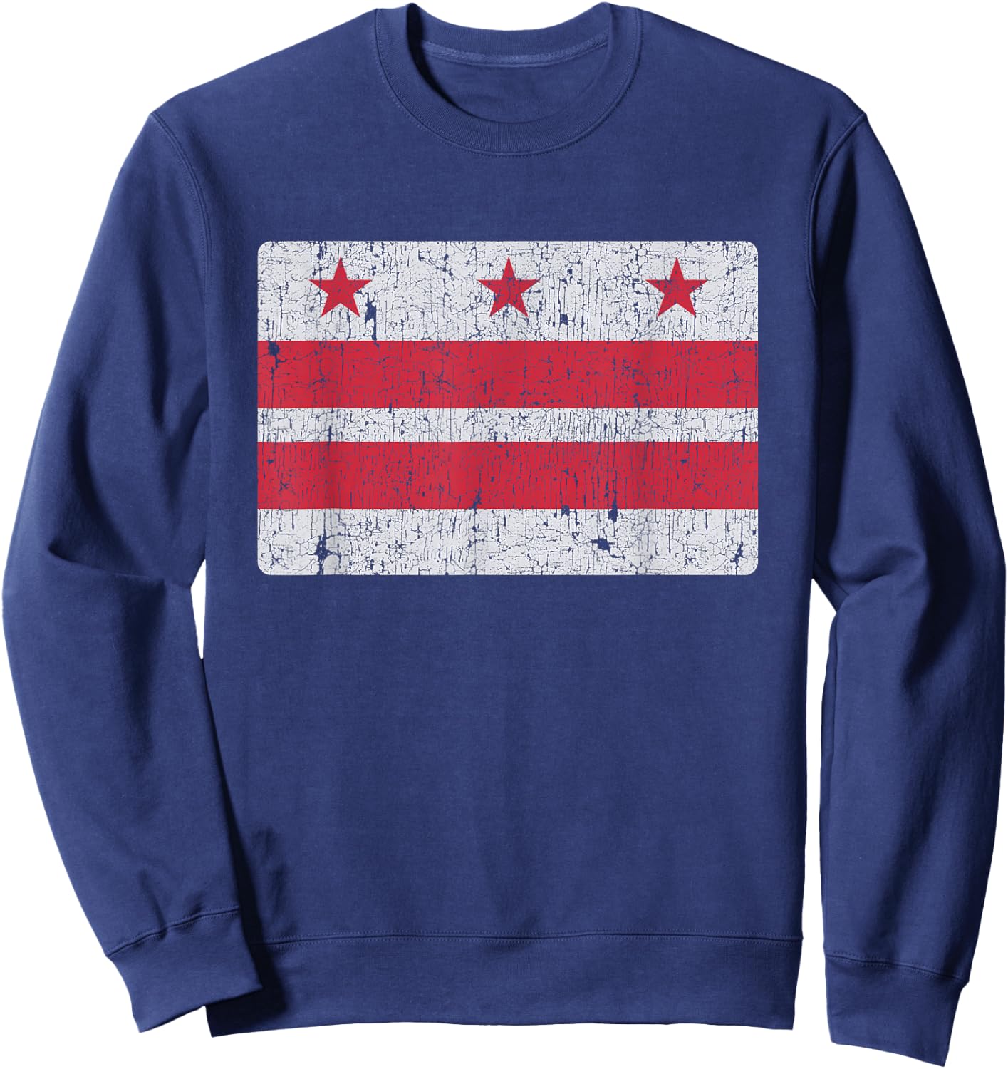 Vintage Washington DC Retro District Columbia Flag Men Women Sweatshirt - Sweatshirt | Navy