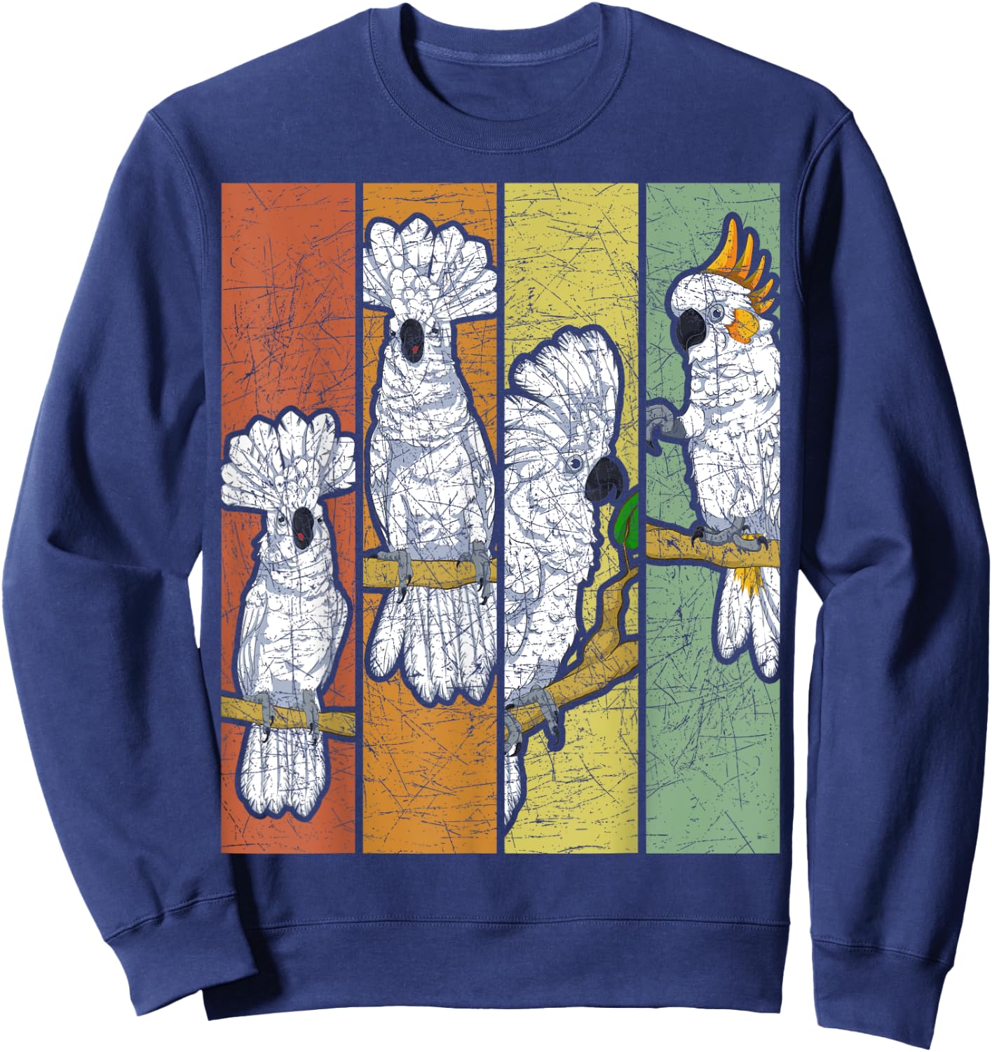 Retro Cockatoo Black Sweatshirt - Sweatshirt | Navy