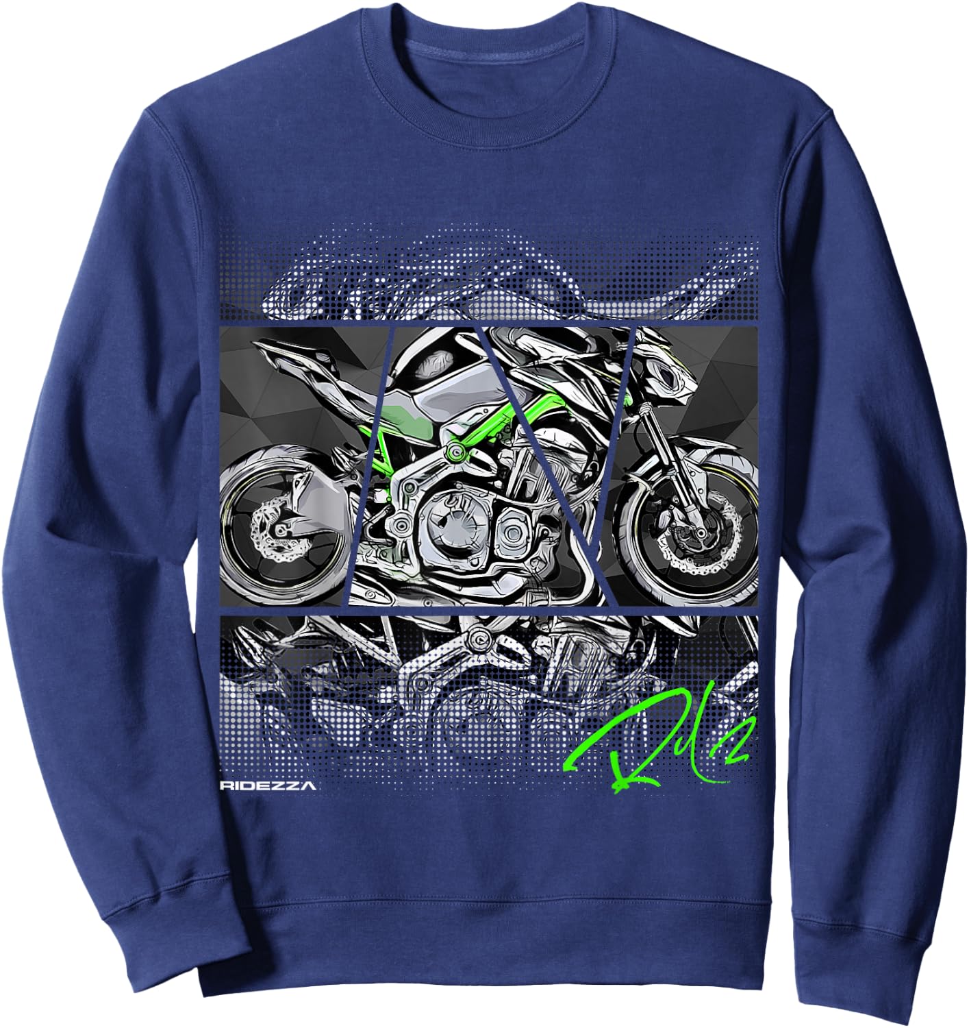 Ridezza Motorcycle Z900 Designed by a Motorcyclist Sweatshirt - Sweatshirt | Navy