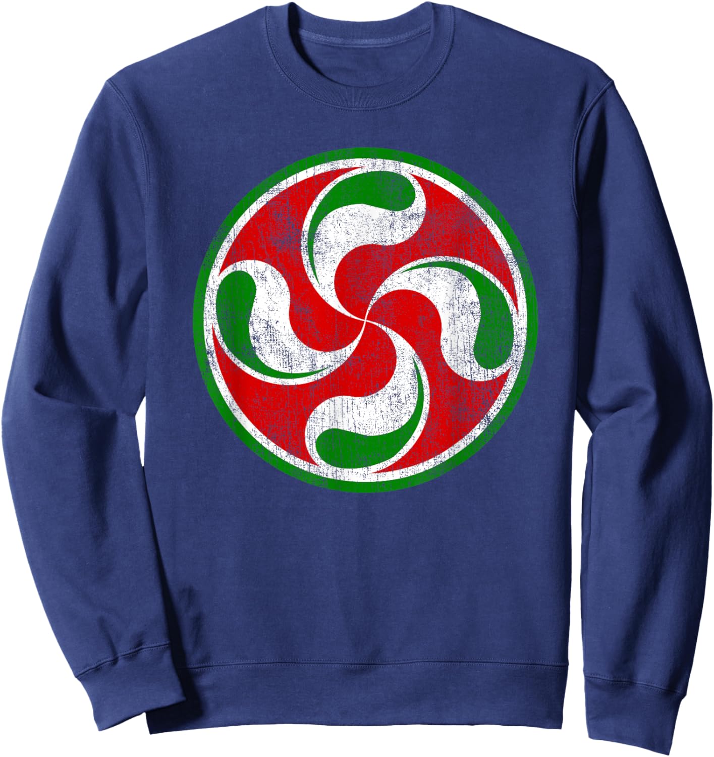 Basque Flag Lauburu Gift - Pais Vasco / Basque Country Sweatshirt - Sweatshirt | Navy