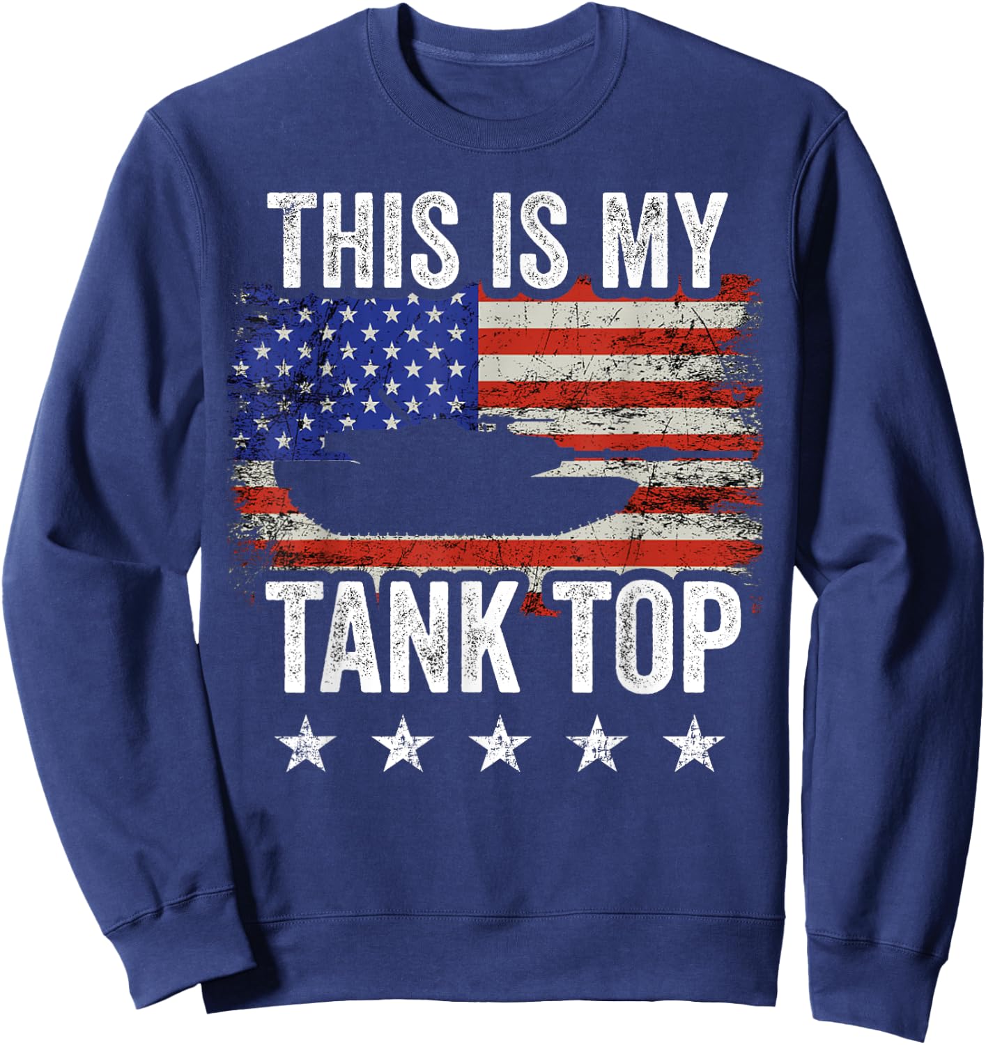 M1 Abrams Tank American Main Battle Tank Sweatshirt - Sweatshirt | Navy