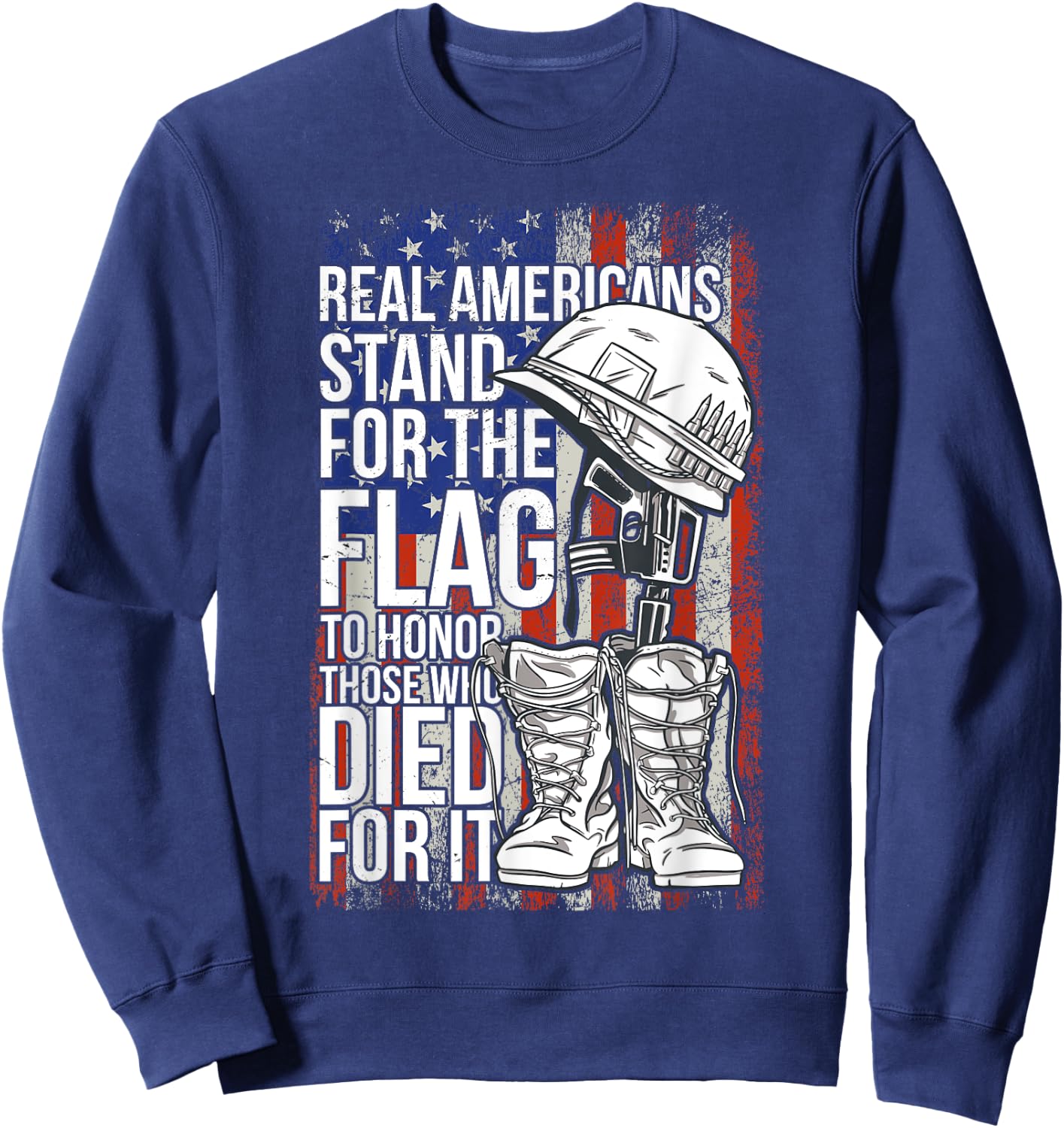 US Veteran veterans day Us Patriot , Black Sweatshirt - Sweatshirt | Navy