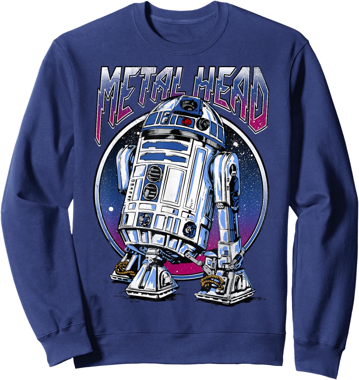 Star Wars R2D2 Metal Head Vintage Disney+ Sweatshirt - Sweatshirt | Navy