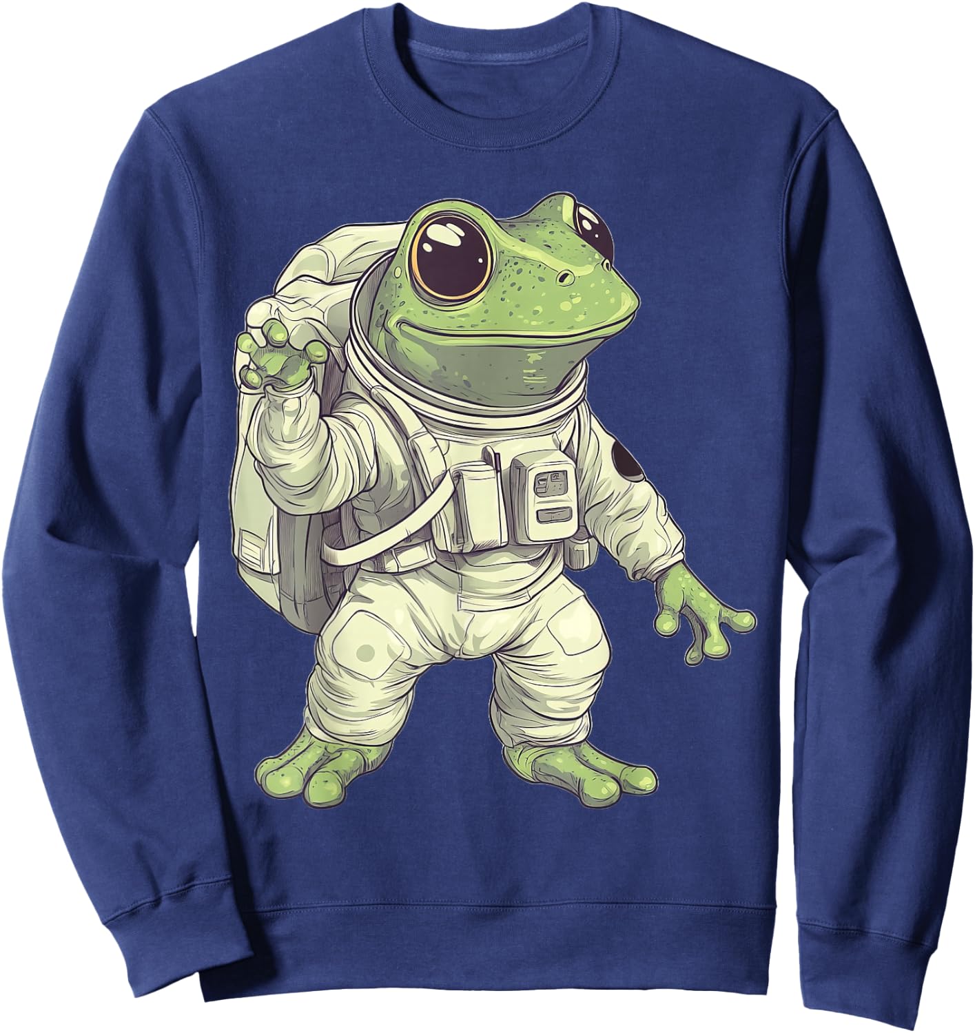 Frog Astronaut Space Sweatshirt - Sweatshirt | Navy