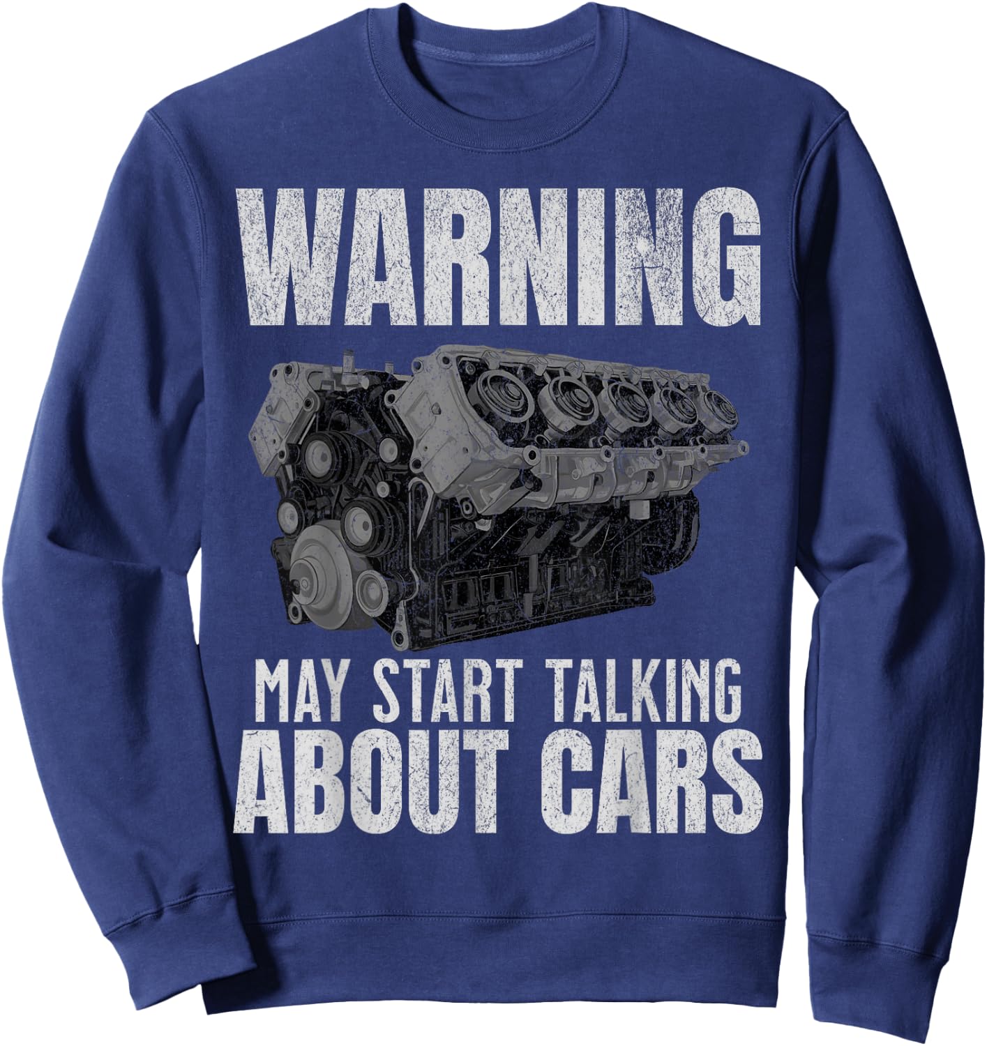 Funny Mechanic Engine Block Car Auto Repair Garage Sweatshirt - Sweatshirt | Navy