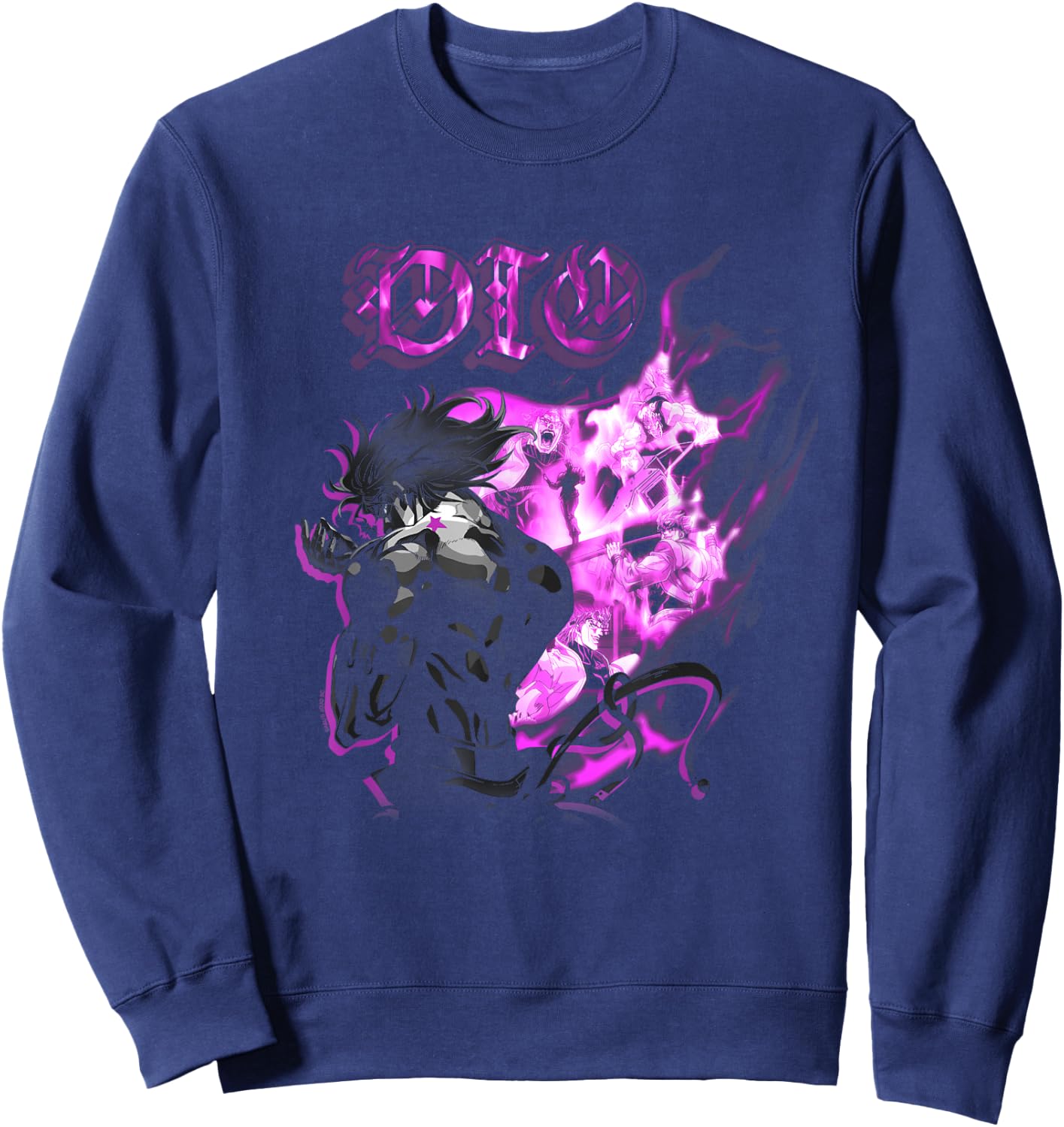 JoJo Part 3 Stardust Crusaders DIO Silhouette Stand Aura Sweatshirt - Sweatshirt | Navy