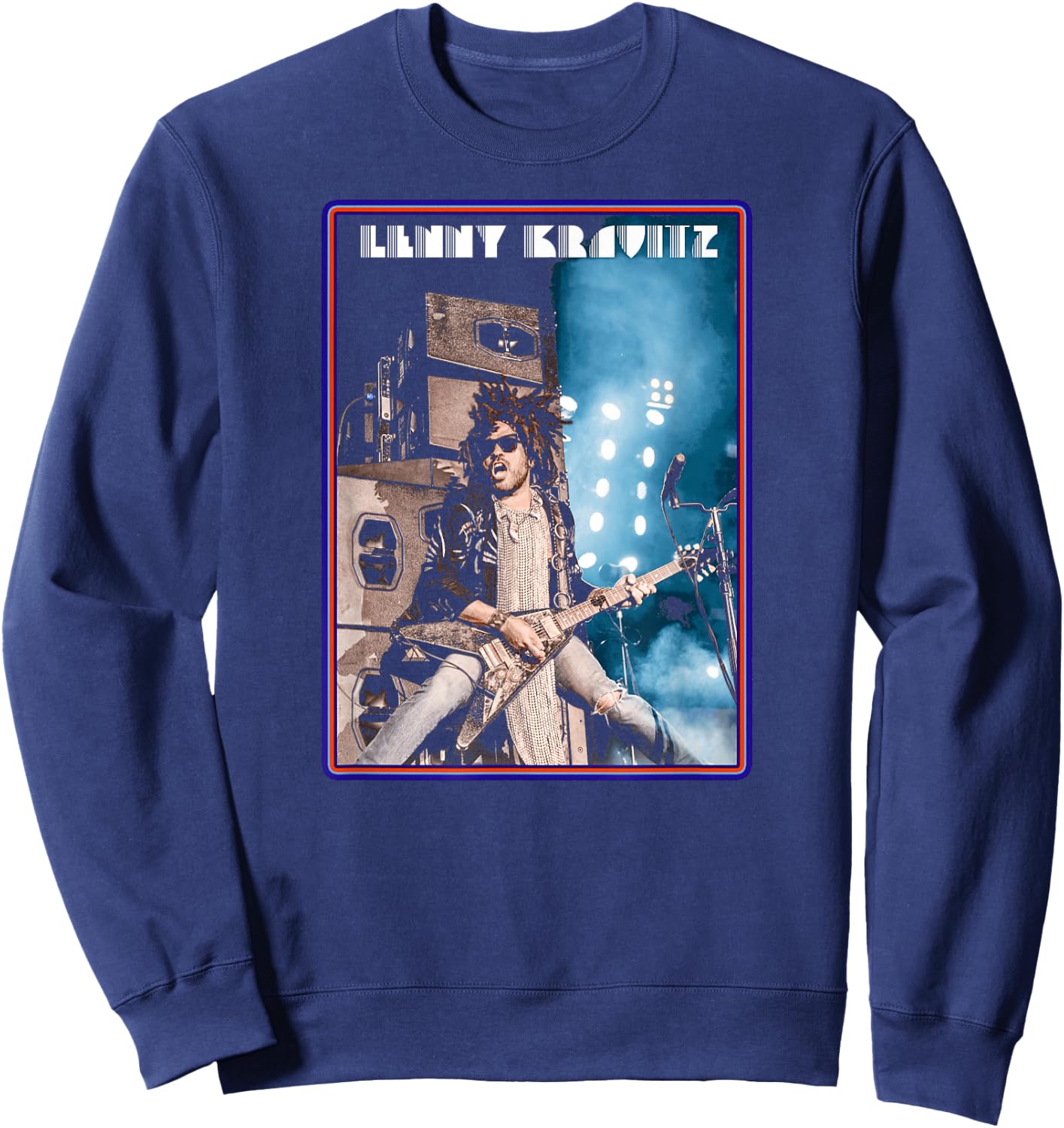 Lenny Kravitz – Live Guitar Poster Sweatshirt - Sweatshirt | Navy