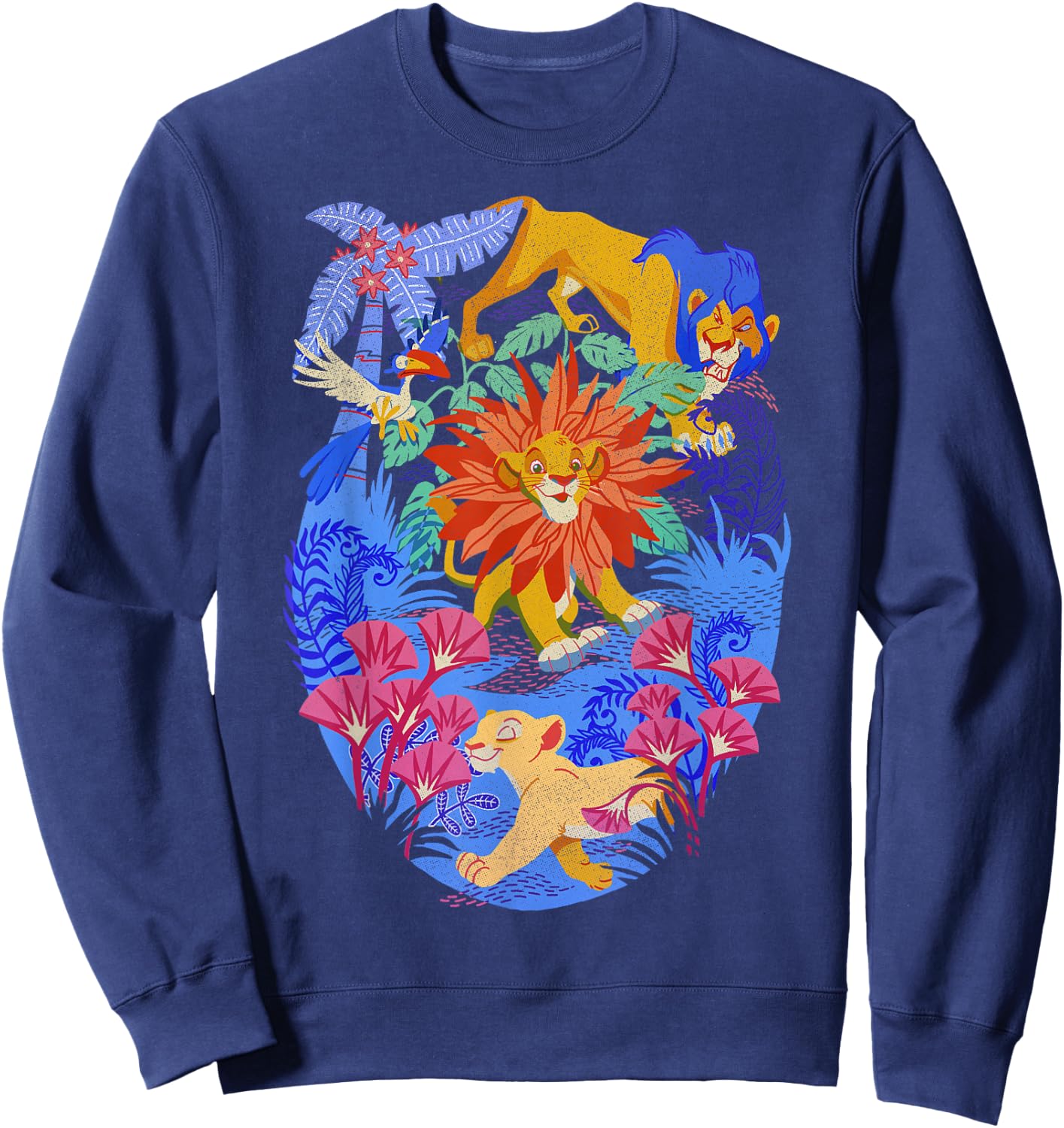 Disney Lion King Simba Can't Wait To Be King Color Pop Sweatshirt - Sweatshirt | Navy