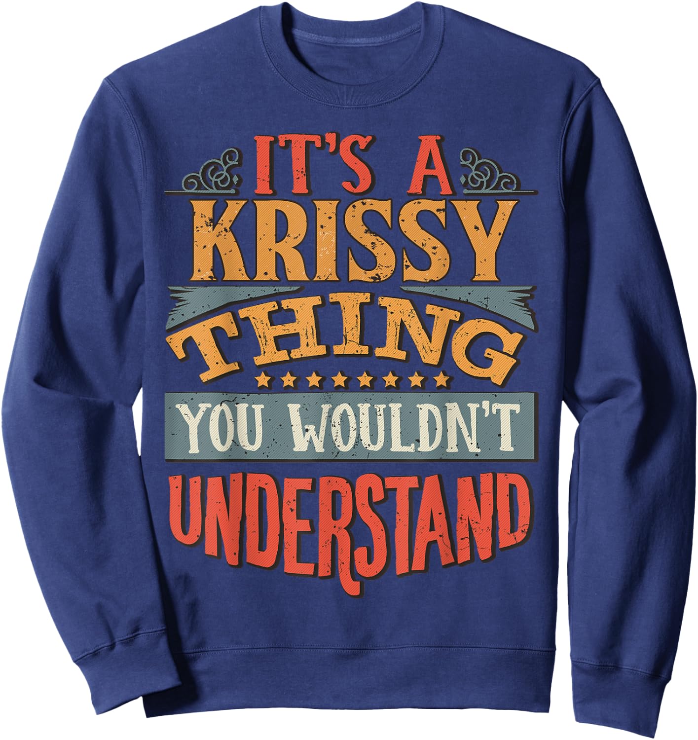 Krissy Name Sweatshirt - Sweatshirt | Navy