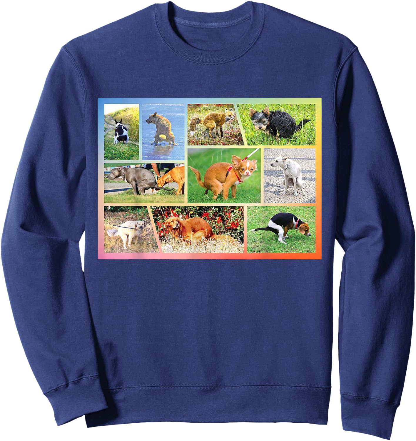 Fun Pooping Chihuahua Pet Owner Humor Dog Lover Sweatshirt - Sweatshirt | Navy