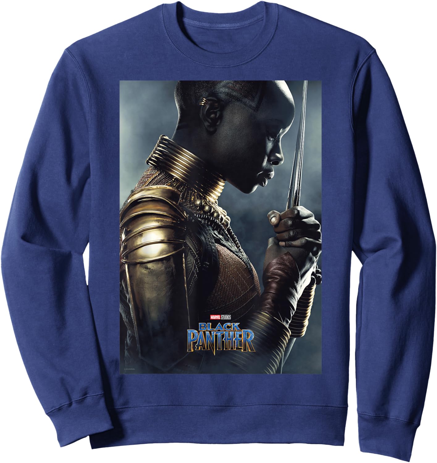 Marvel Black Panther Avengers Okoye Poster Graphic Sweatshirt - Sweatshirt | Navy