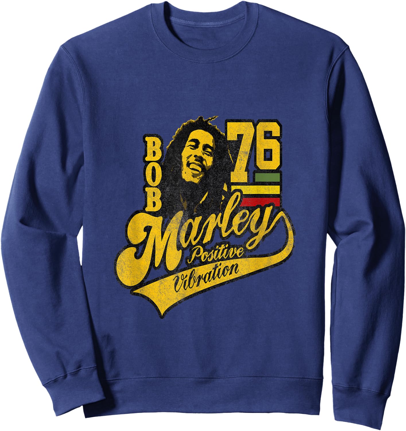 Bob Marley Positive Vibrations Soccer Sweatshirt - Sweatshirt | Navy