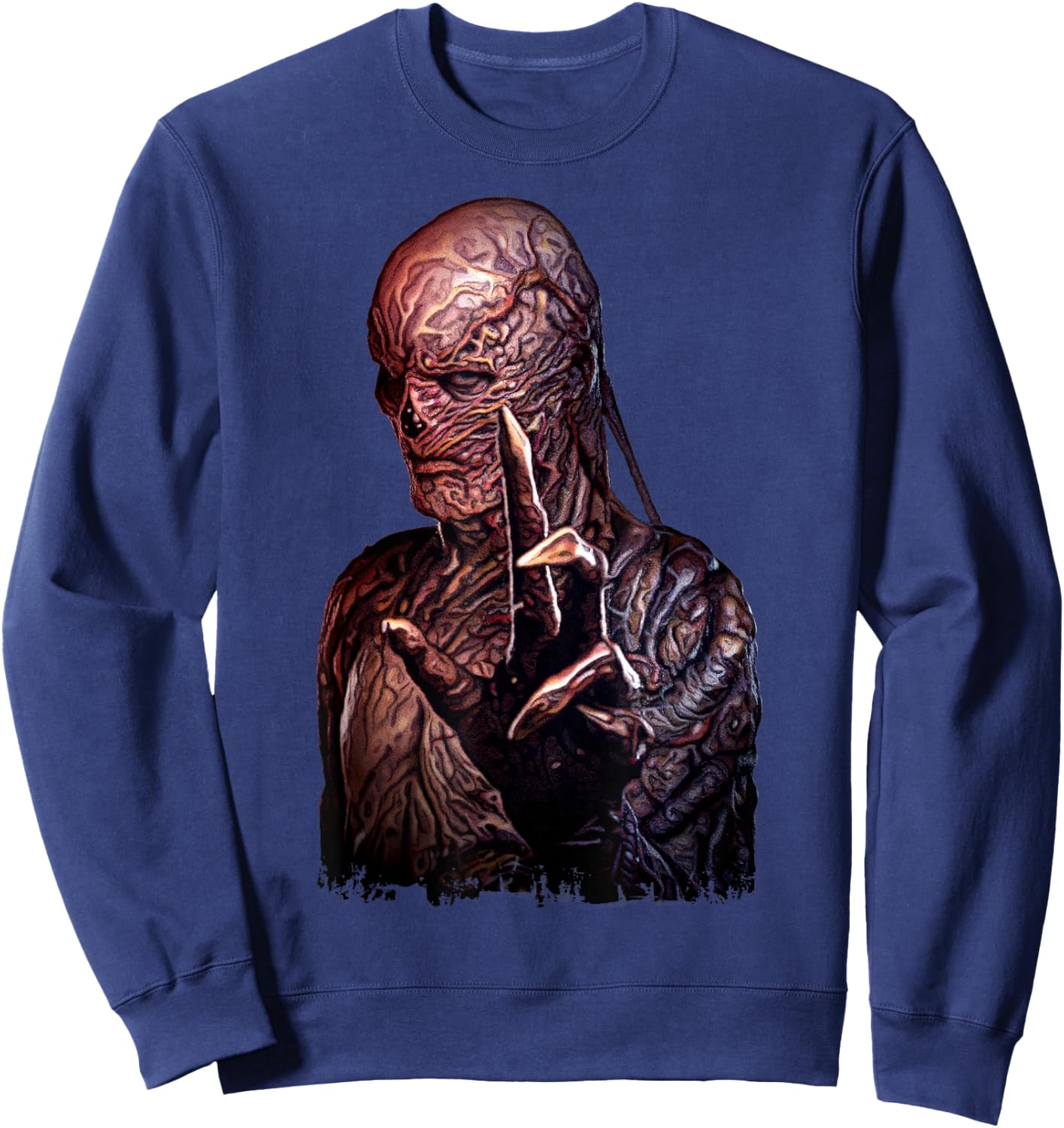 Stranger Things 4 Vecna Hand Reaching Portrait Sweatshirt - Sweatshirt | Navy