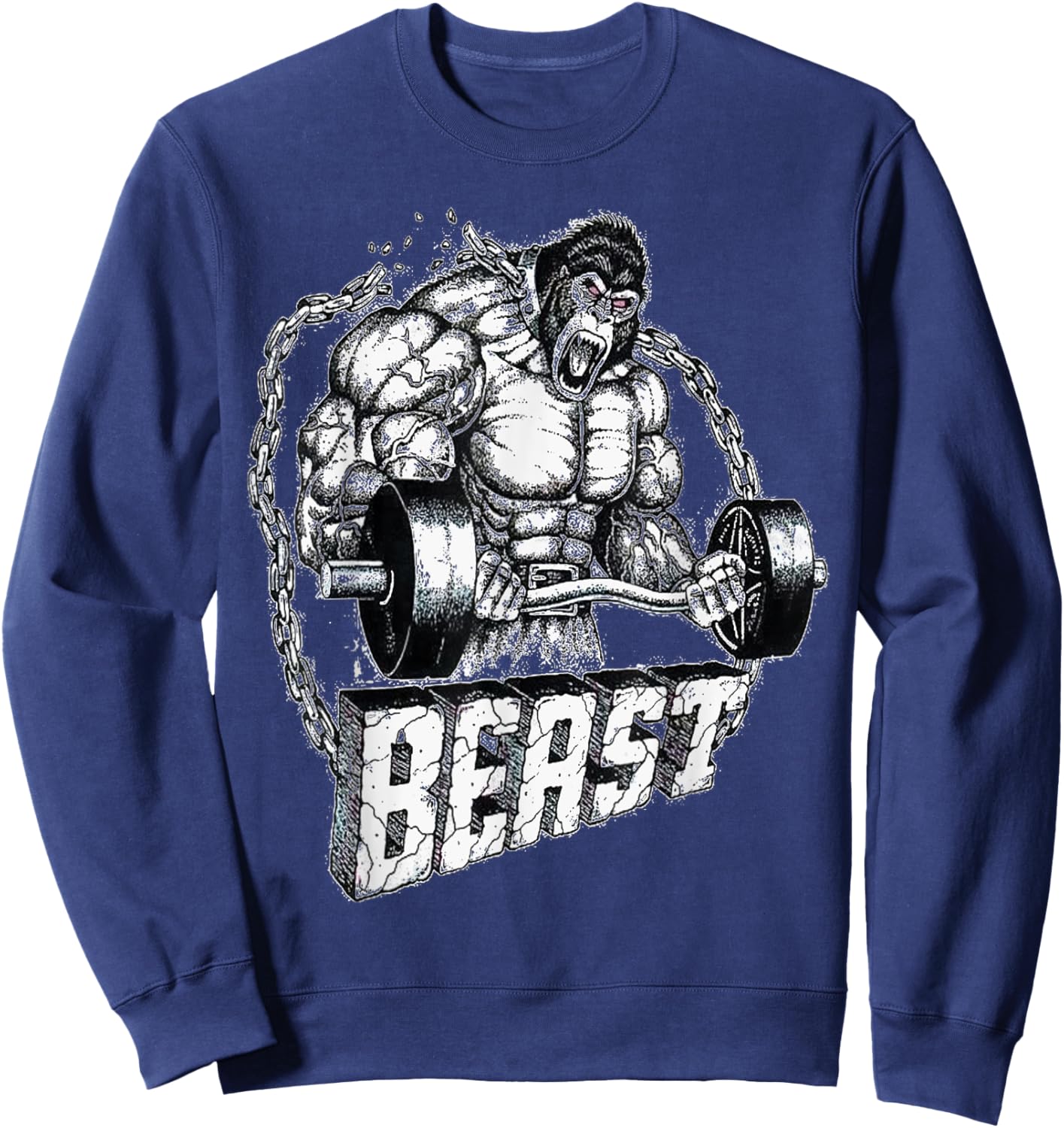 Chained Beast Gorilla Sweatshirt - Sweatshirt | Navy