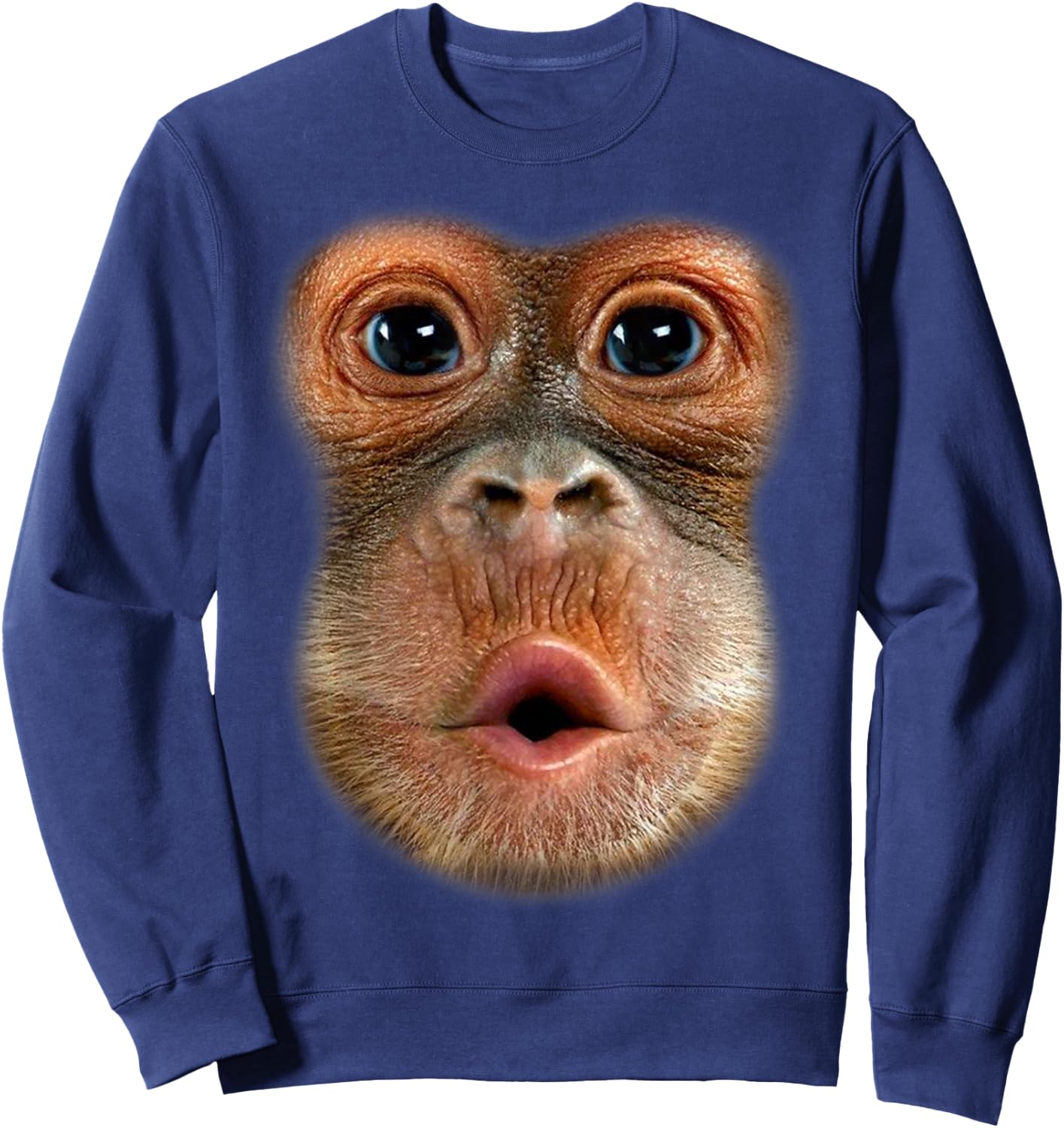 Monkey Stomach Funny Meme Cool Trending Viral Video Sweatshirt - Sweatshirt | Navy