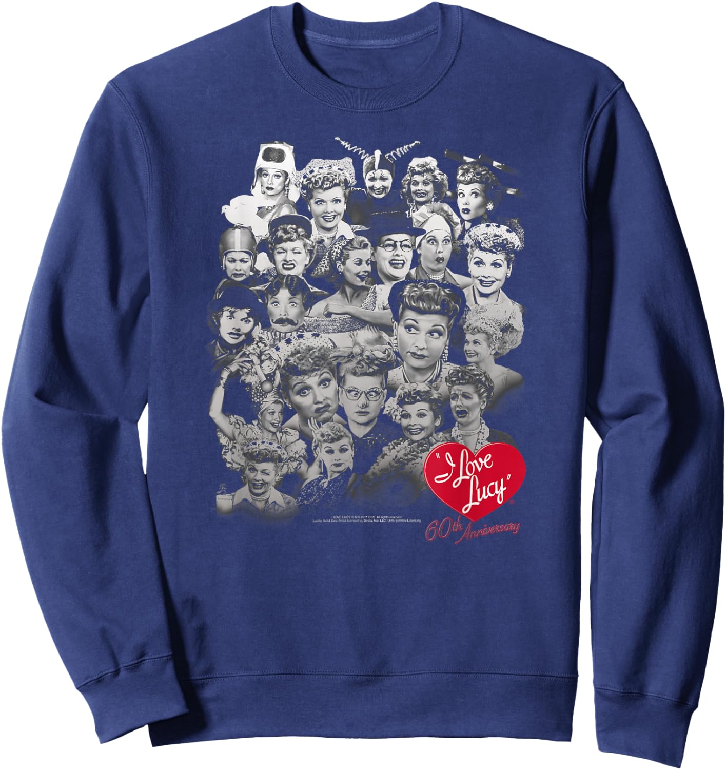 I Love Lucy 60 Years of Fun Sweatshirt - Sweatshirt | Navy