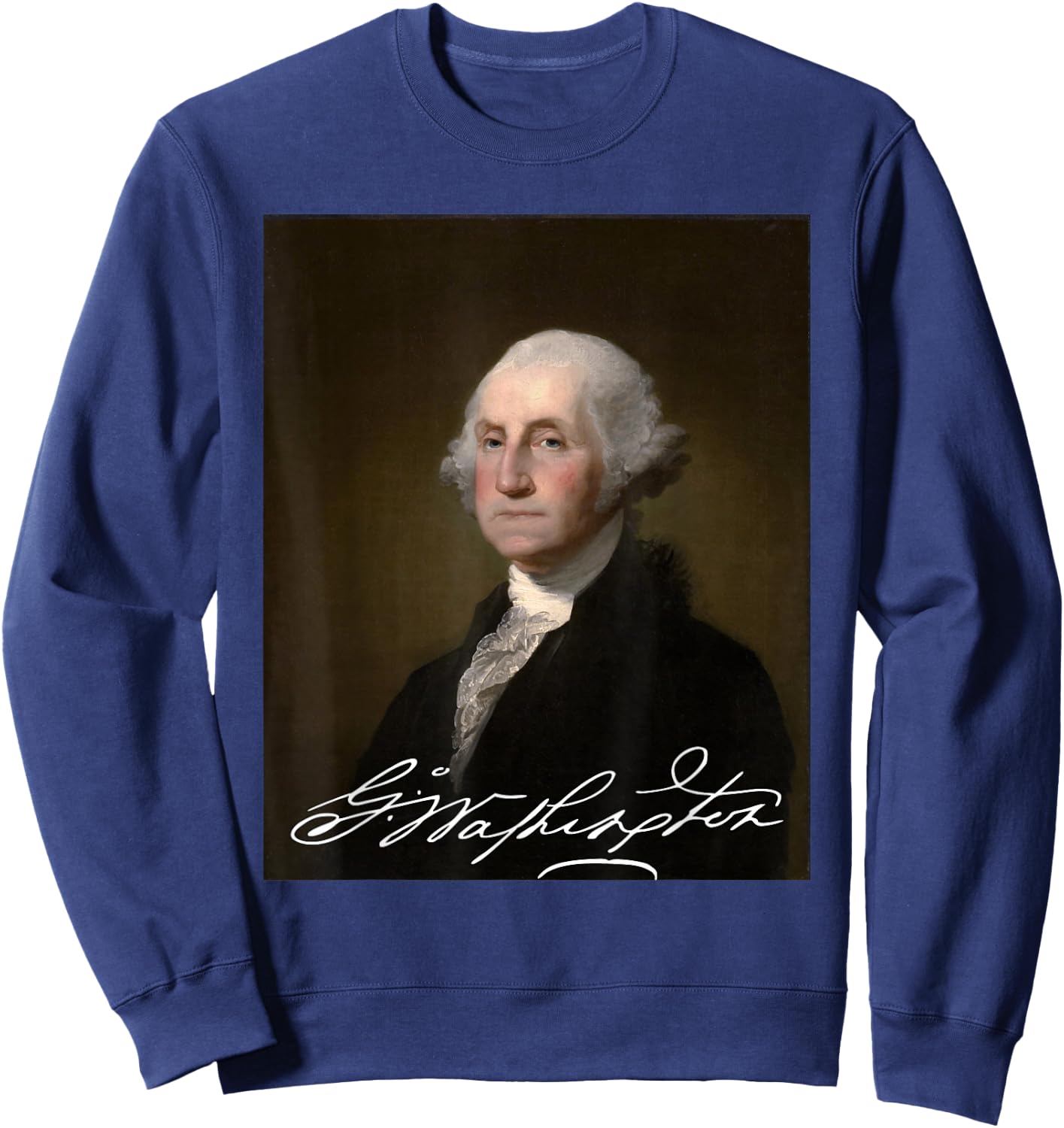 George Washington 1st President of the United States July 4 Sweatshirt - Sweatshirt | Navy