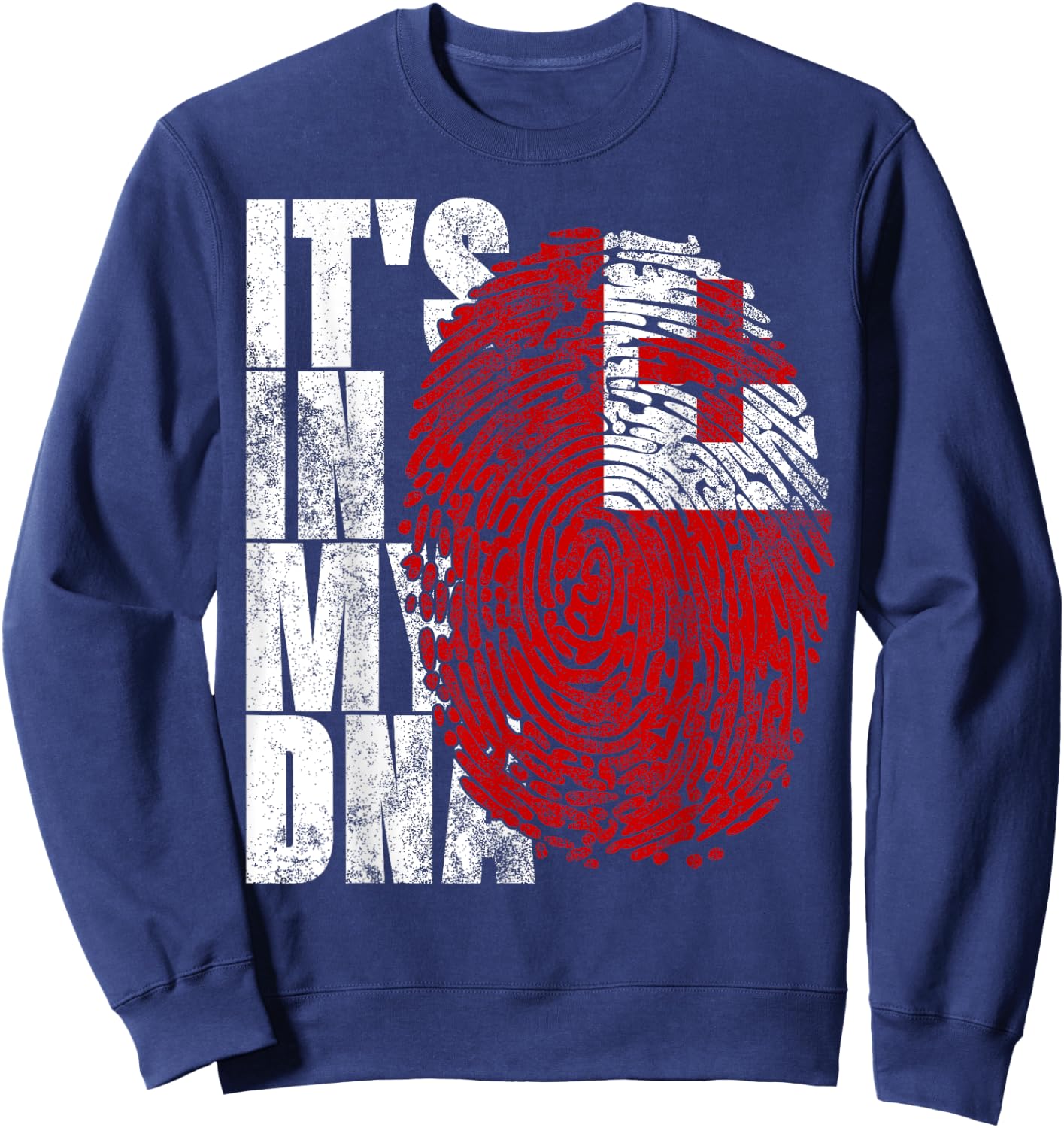 It's In My DNA Tonga Graphic Women Tongan Flag Sweatshirt - Sweatshirt | Navy