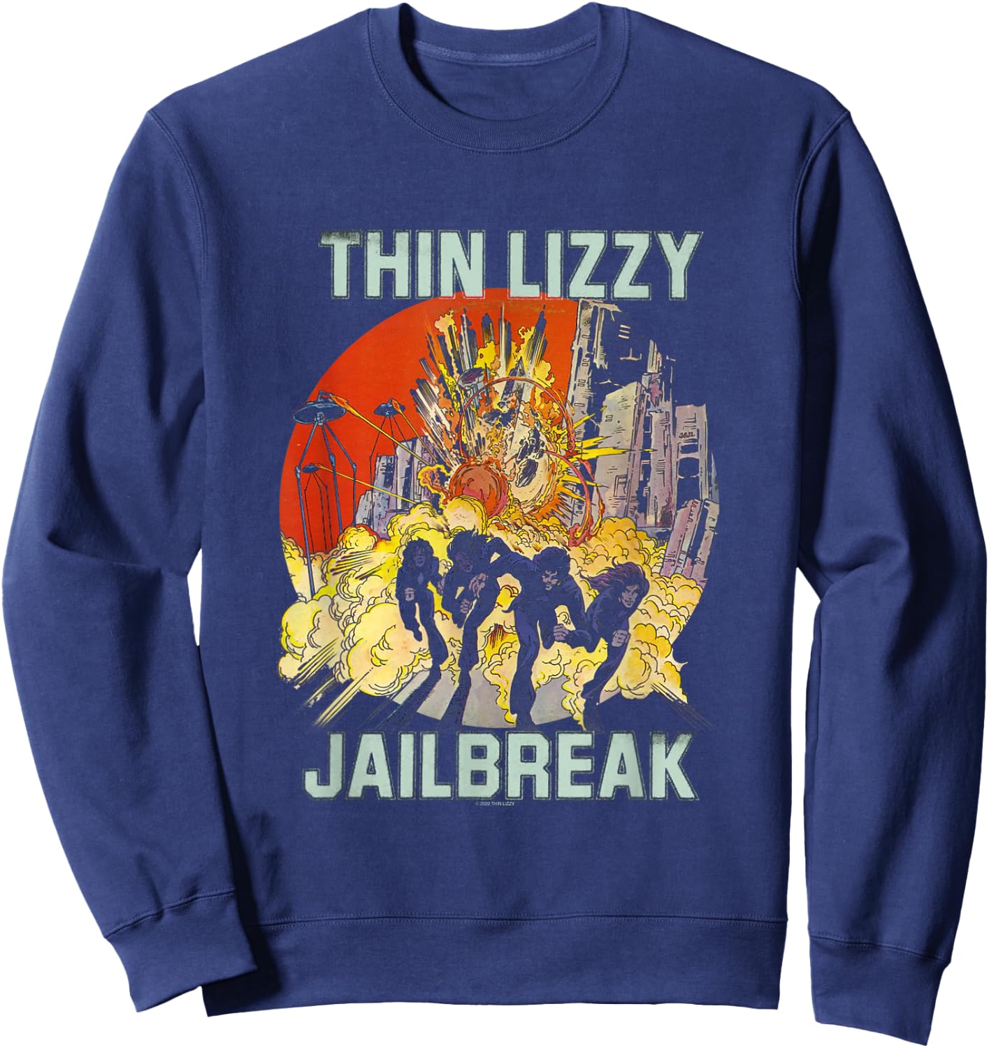 Thin Lizzy - Jailbreak Explosion Black Sweatshirt - Sweatshirt | Navy