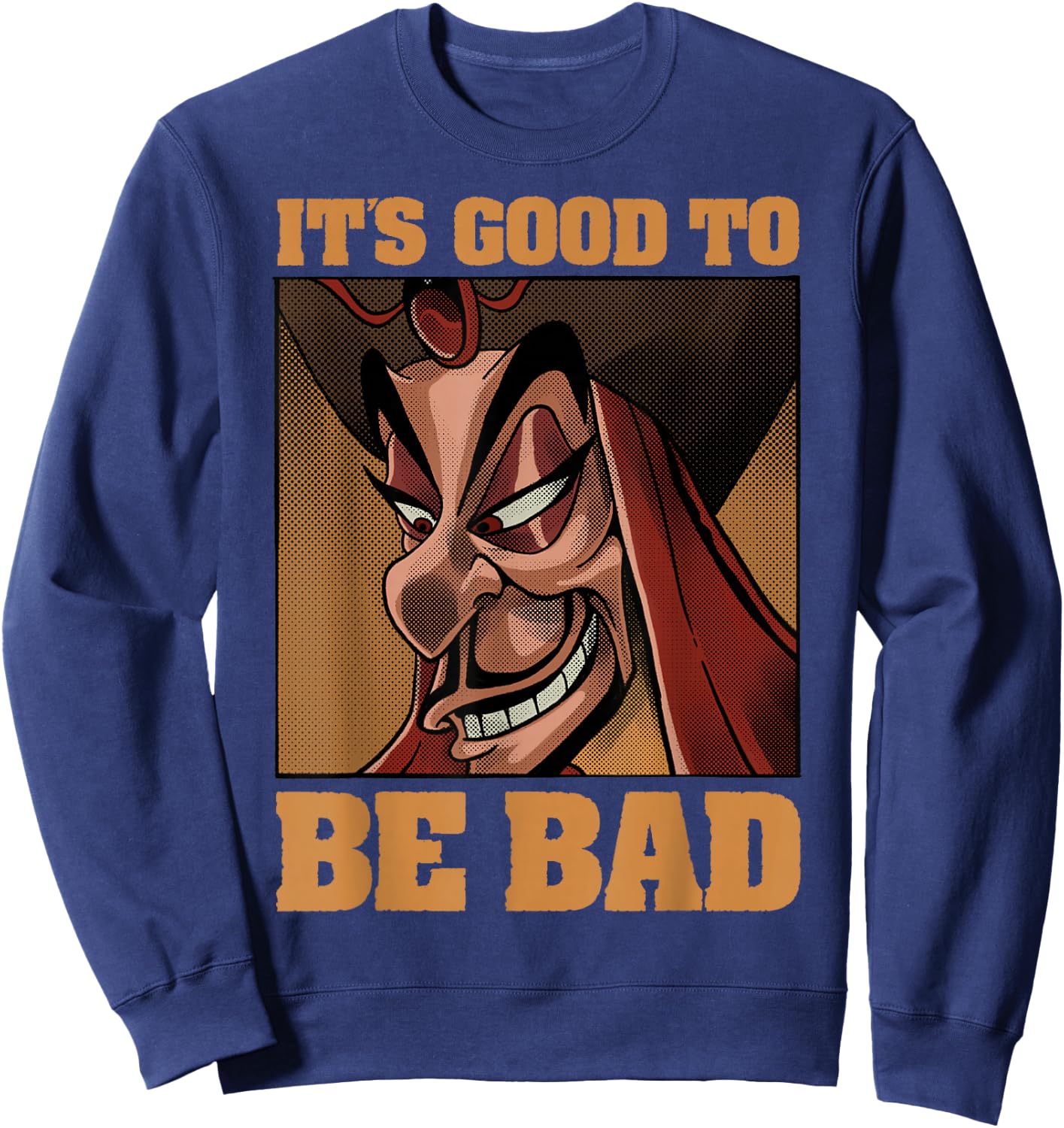 Disney Villains Jafar It's Good To Be Bad Portrait Sweatshirt - Sweatshirt | Navy