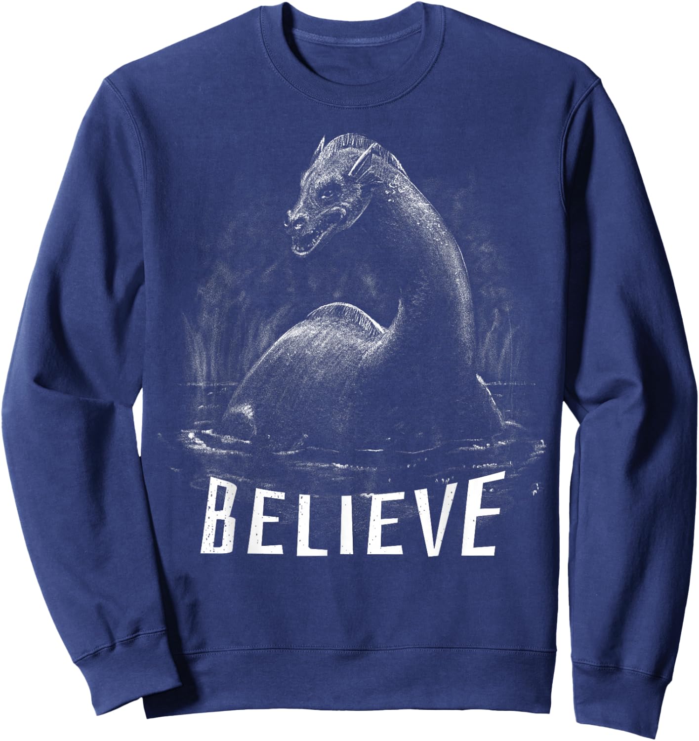 Loch Ness Monster. Nessi. Believe. Sweatshirt - Sweatshirt | Navy