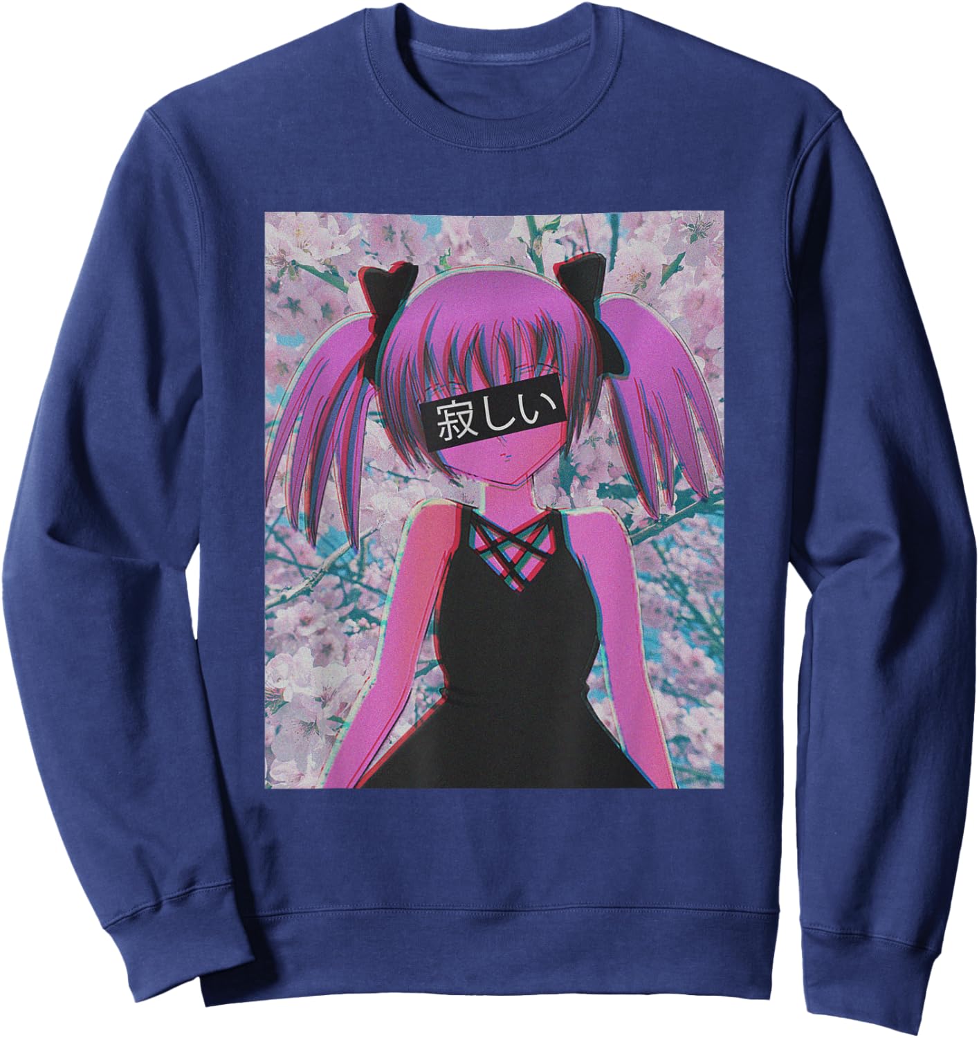 Anime Phonk Art Vaporwave Japan Lovers Sweatshirt - Sweatshirt | Navy