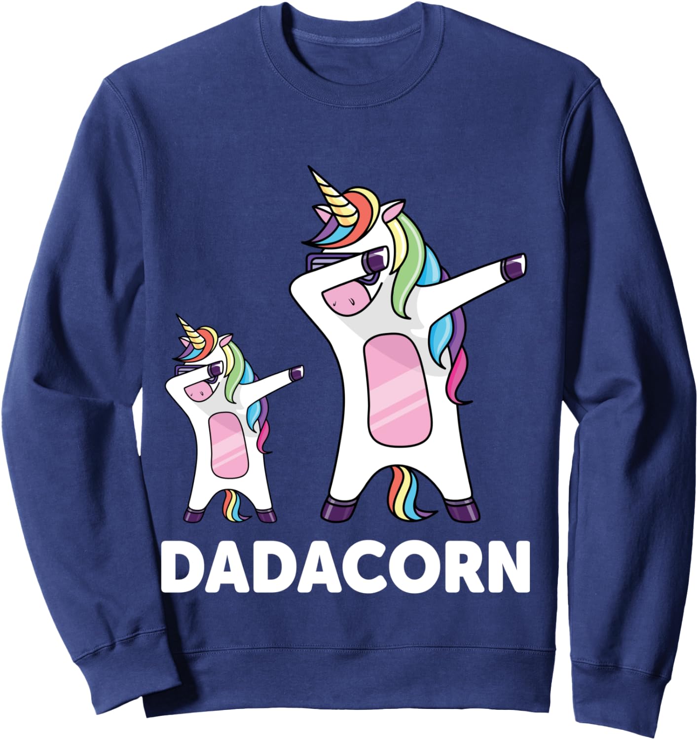 Dadacorn Dabbing Unicorn Sweatshirt - Sweatshirt | Navy