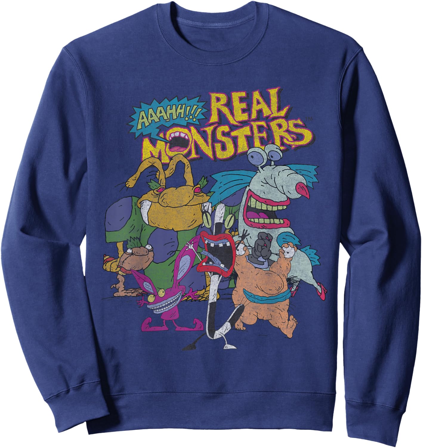 Aaahh!!! Real Monsters All Characters Sweatshirt - Sweatshirt | Navy