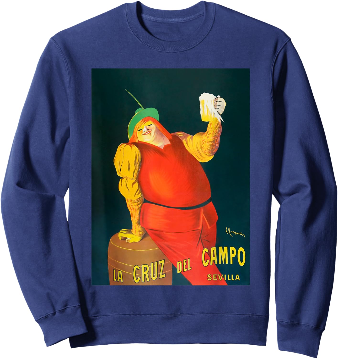 La Cruz del Campo beers 1906 Sevilla Beer Drinker Sweatshirt - Sweatshirt | Navy