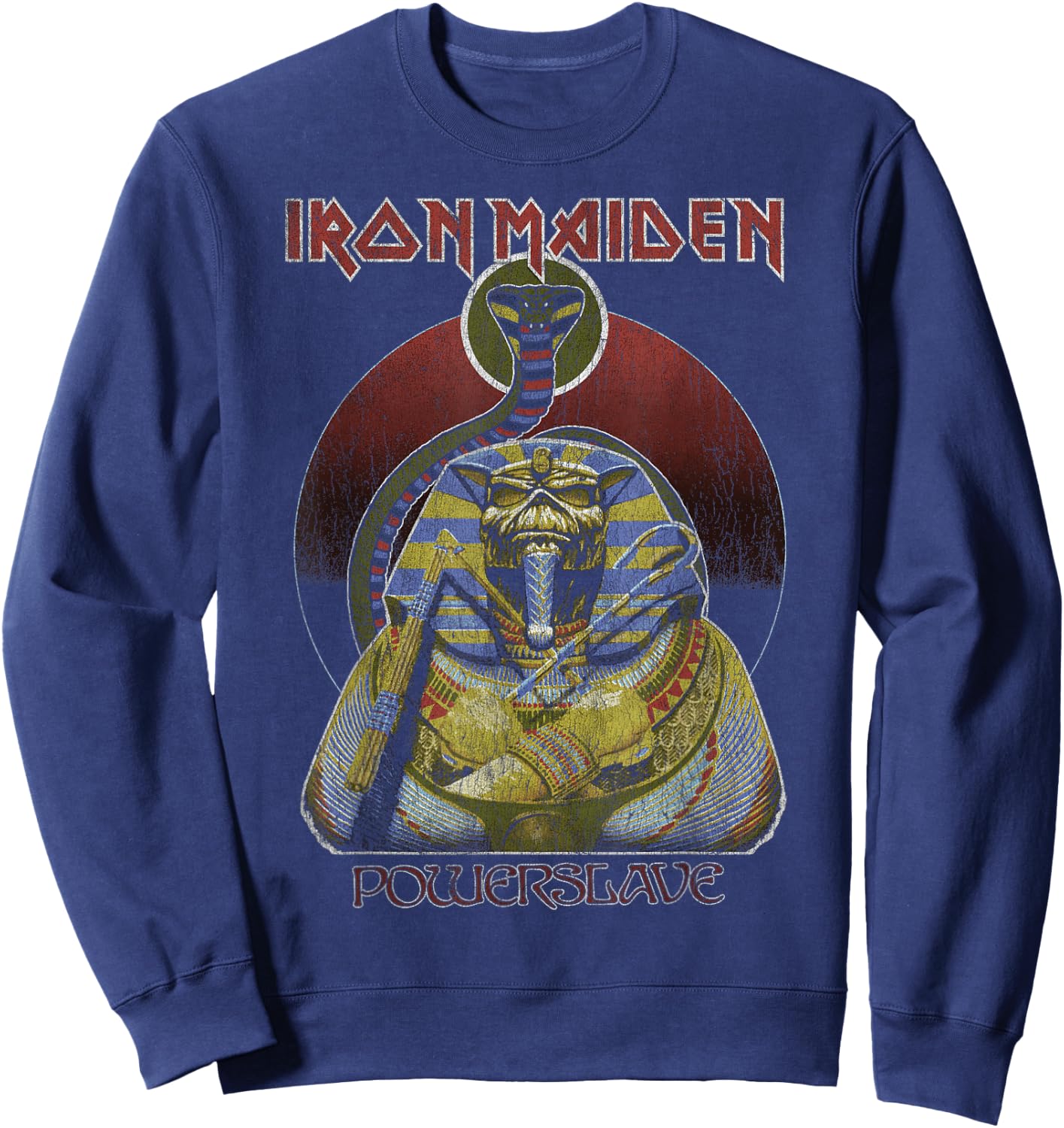 Iron Maiden - Sarcophagus Muted Vintage Sweatshirt - Sweatshirt | Navy