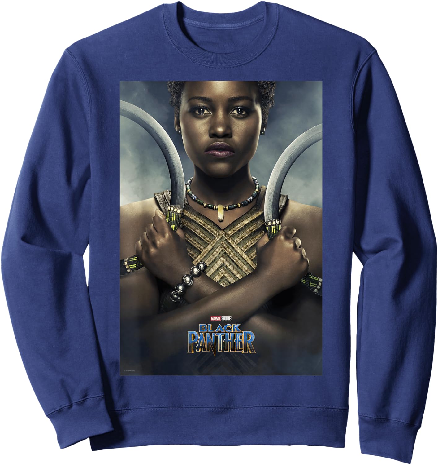 Marvel Black Panther Avengers Nakia Poster Graphic Sweatshirt - Sweatshirt | Navy