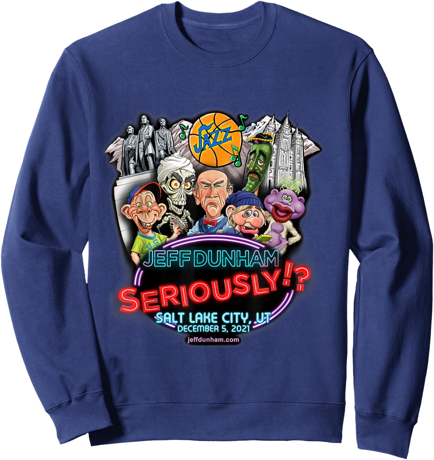Jeff Dunham Salt Lake City, UT Sweatshirt - Sweatshirt | Navy