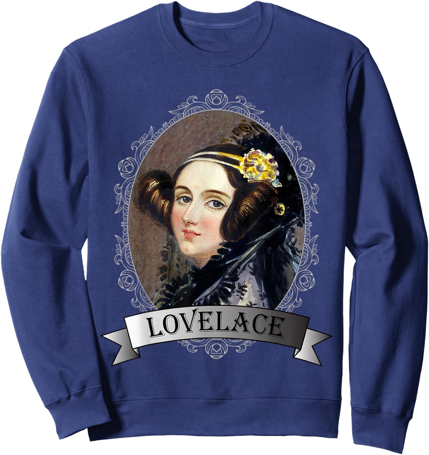 Ada Lovelace Portrait Mathematician Sweatshirt - Sweatshirt | Navy