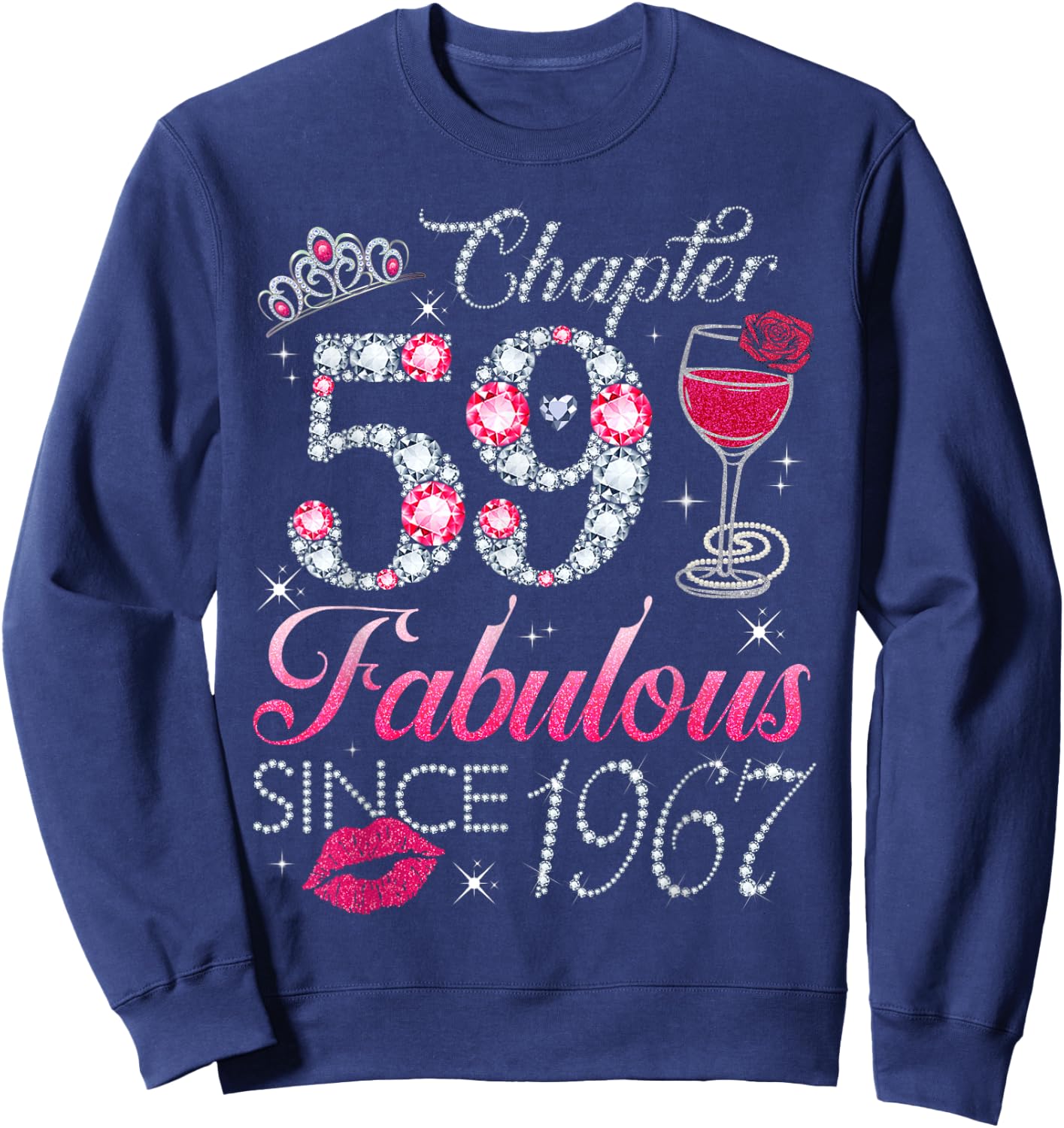 Chapter 59 Fabulous Since 1967 59Th Birthday Gift Sweatshirt - Sweatshirt | Navy