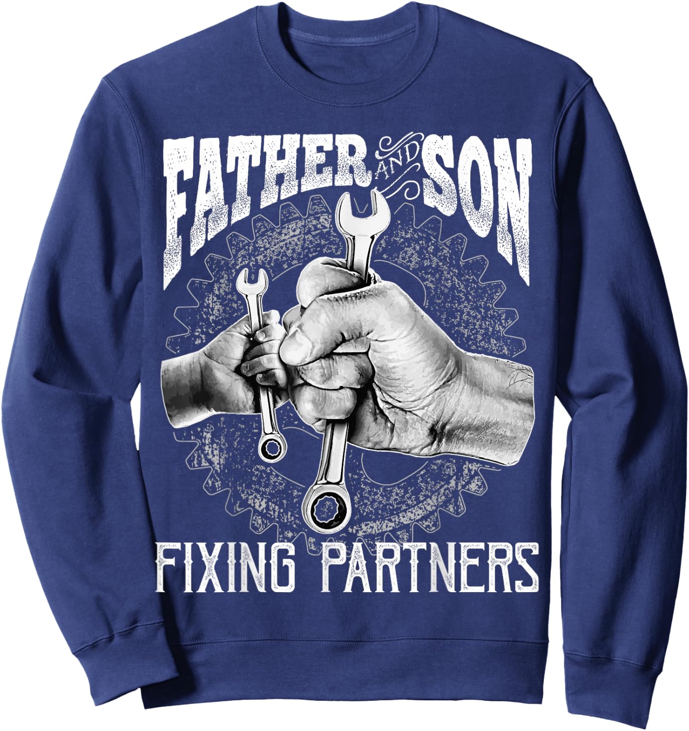 Father and Son Mechanic Shirt Mechanic Father's Day Gift Men Sweatshirt - Sweatshirt | Navy