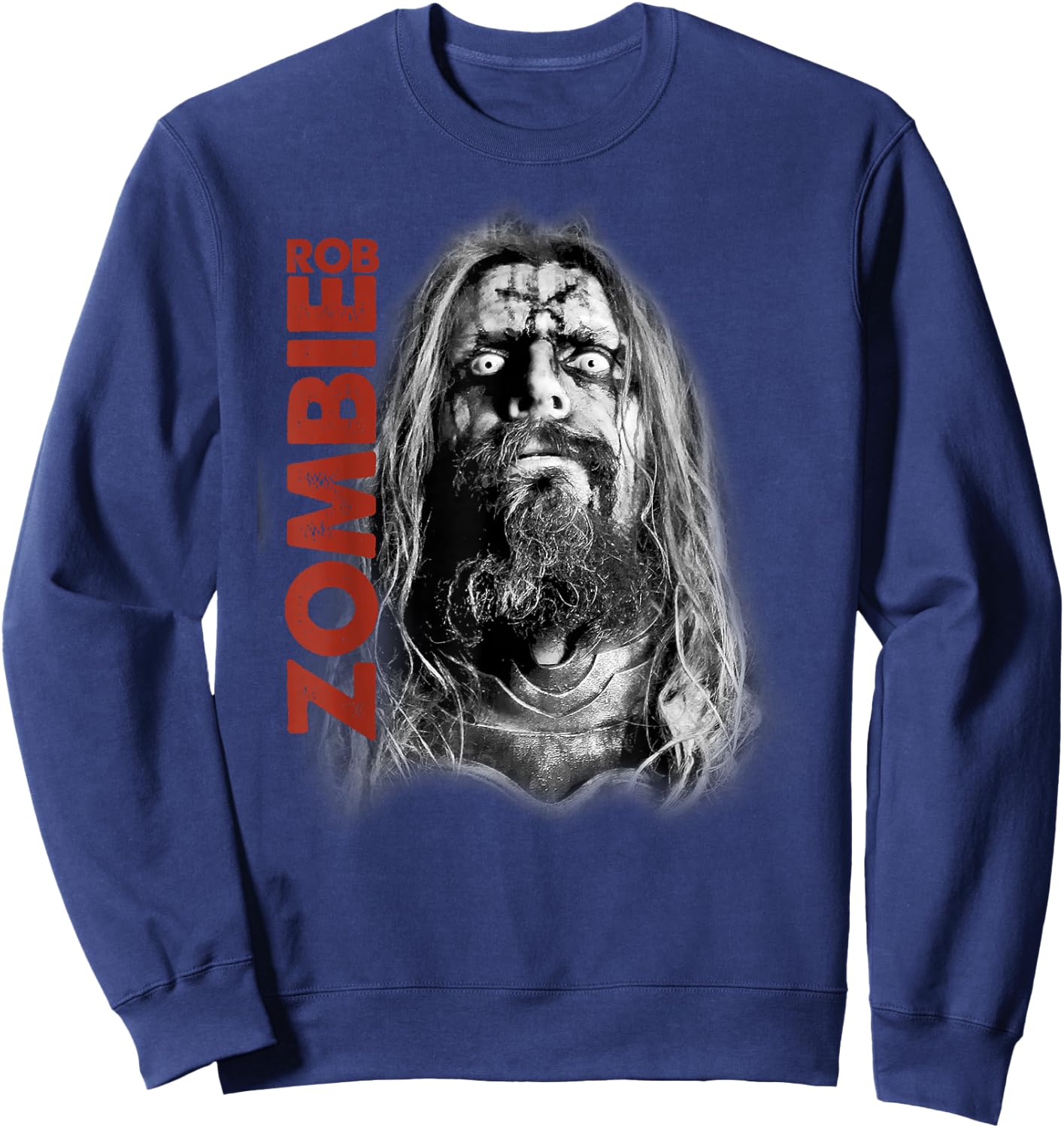 Rob Zombie – Unmasked Face Sweatshirt - Sweatshirt | Navy