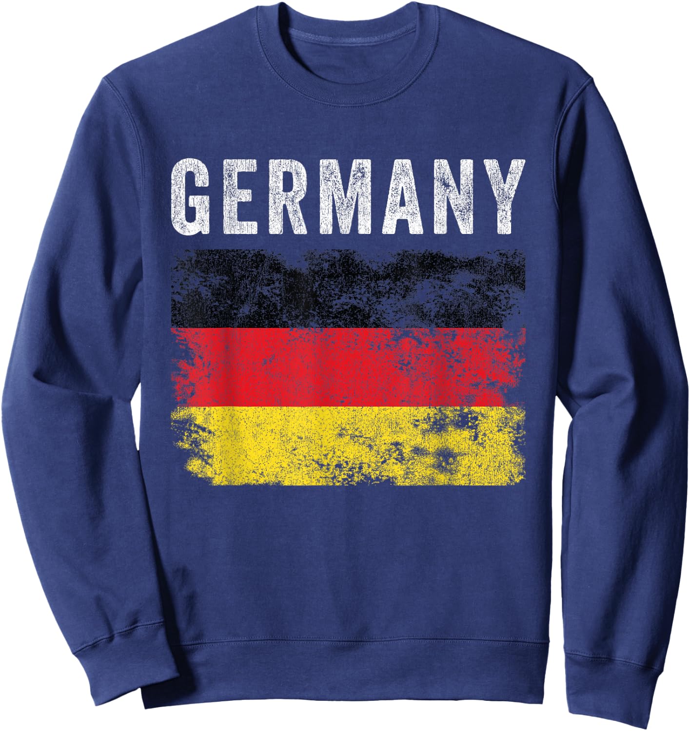 Germany Flag Distressed - Men Women Kids - German Flag Sweatshirt - Sweatshirt | Navy
