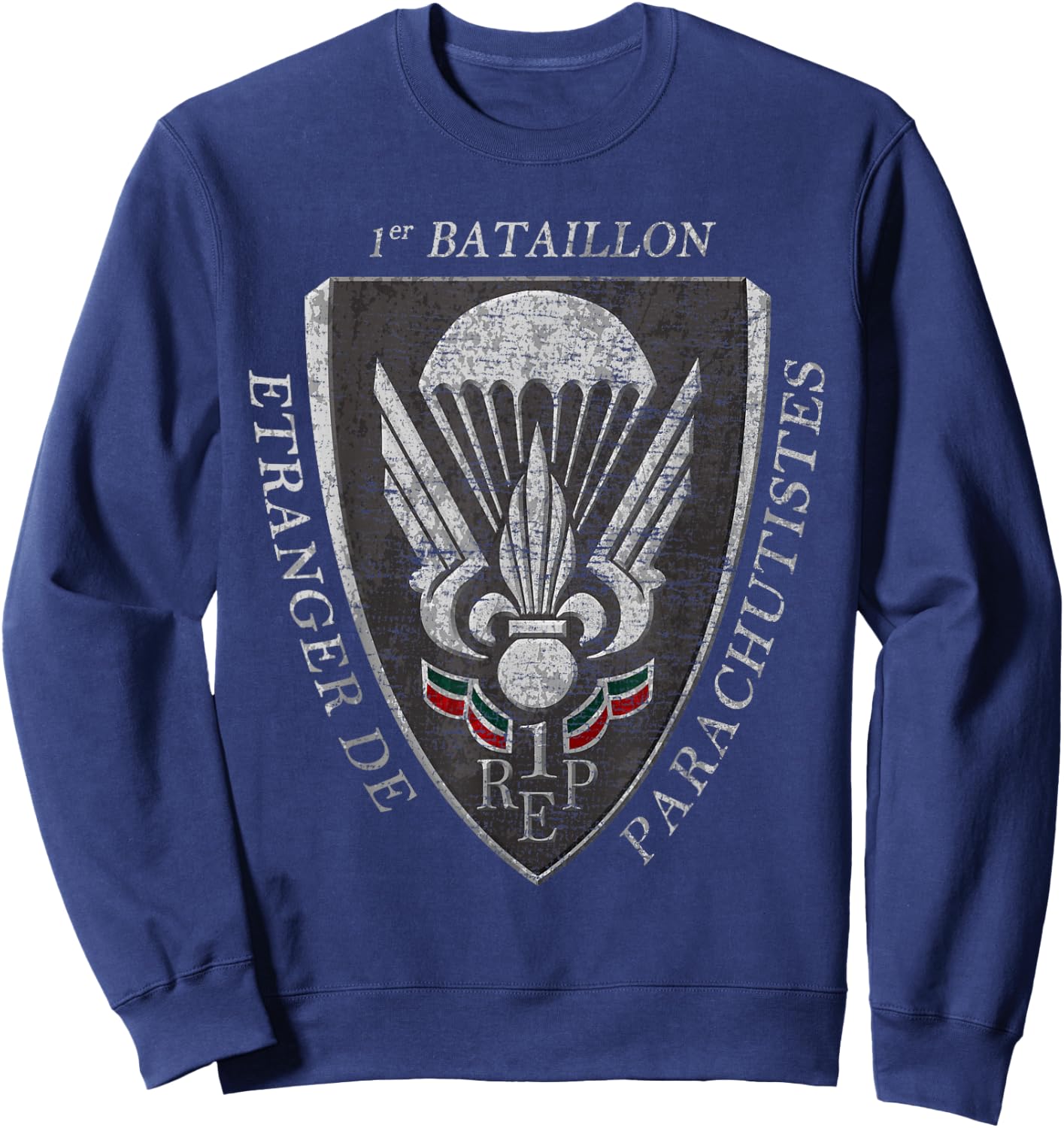 French Paratrooper Legion Etrangere Foreign Parachute Army Sweatshirt - Sweatshirt | Navy