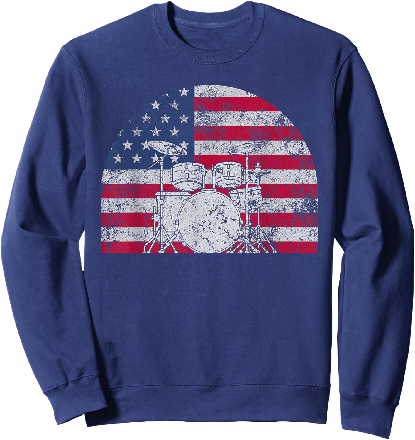 Cool Drumming Art Women Kids Drummer Percussion Sweatshirt - Sweatshirt | Navy