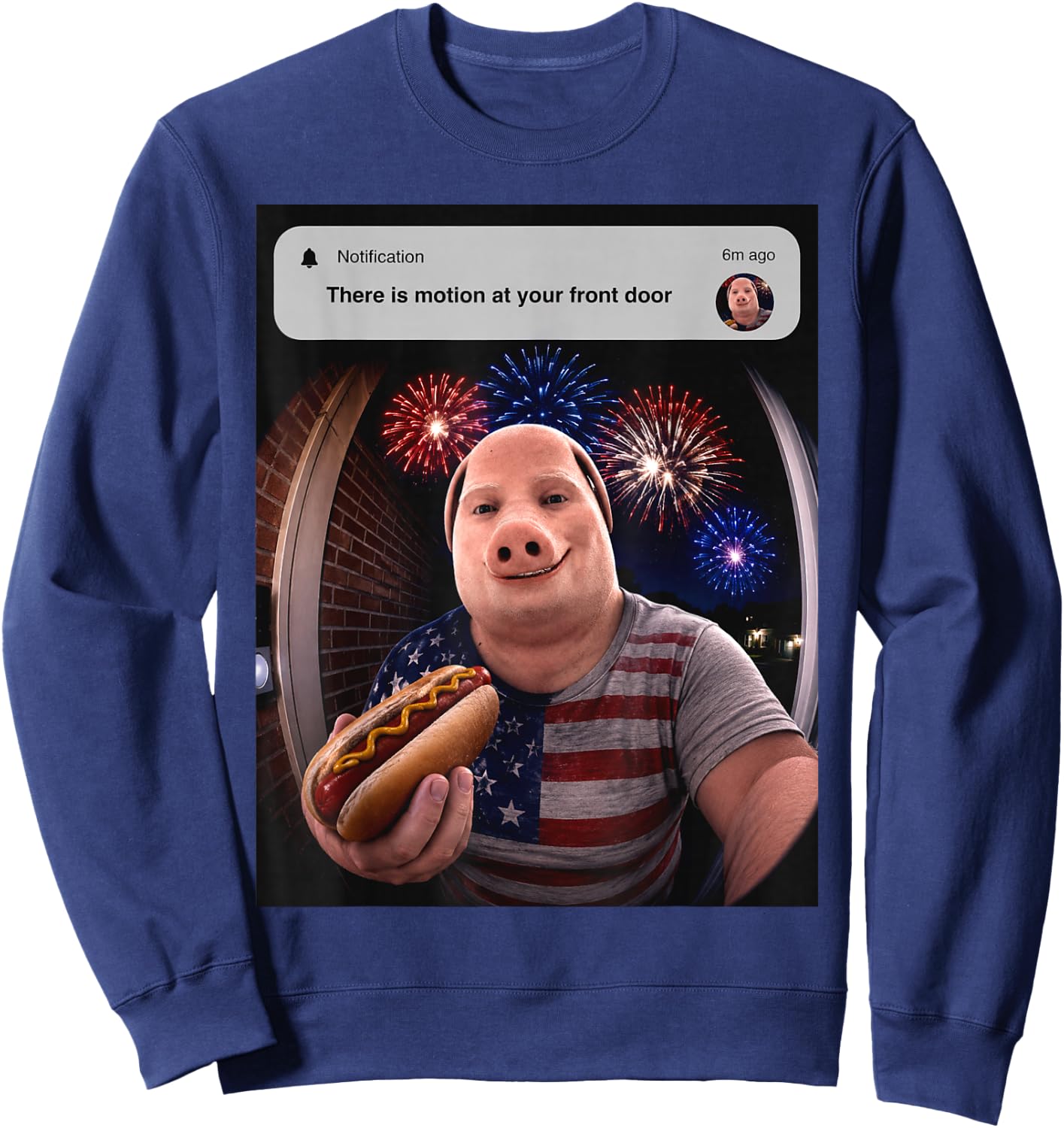 John Pork Fourth of July Sweatshirt - Sweatshirt | Navy