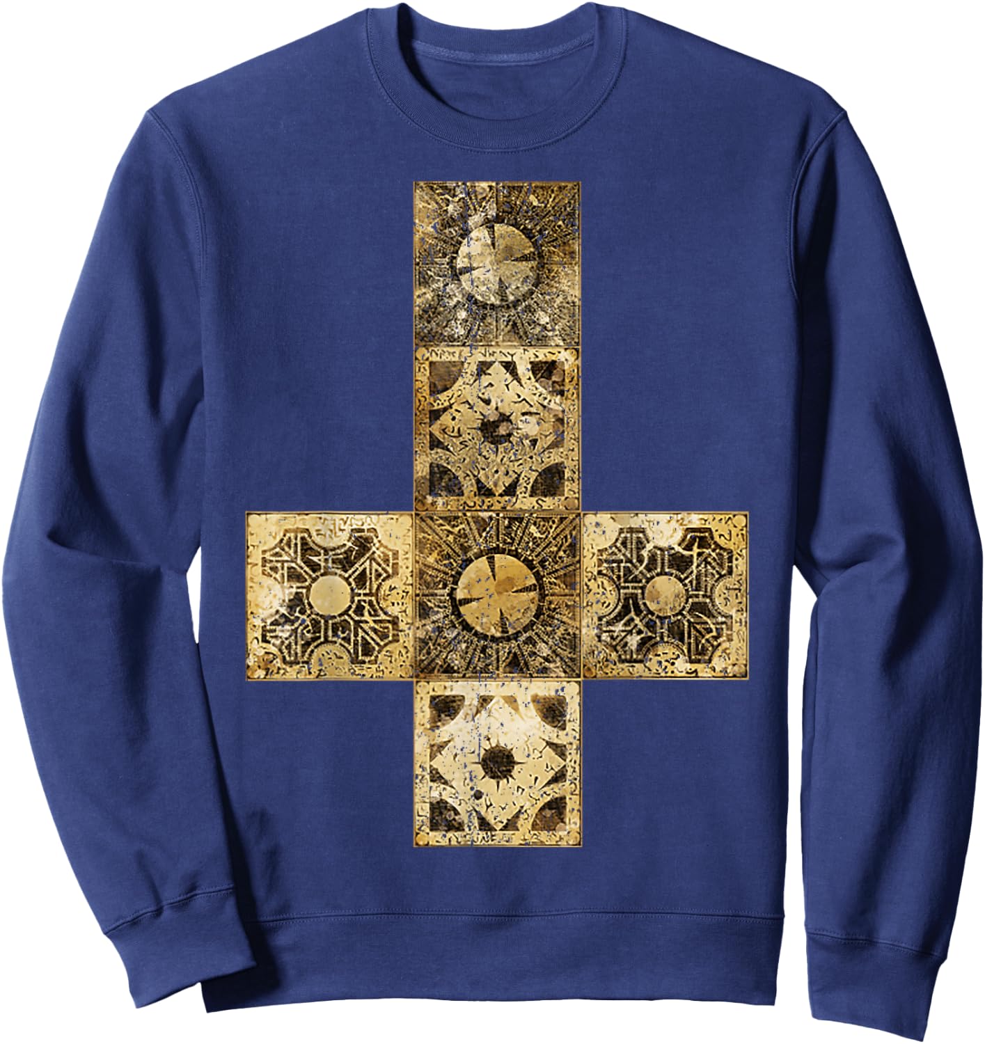 Vintage Cenobite Lament Configuration Puzzle Box V2 Sweatshirt - Sweatshirt | Navy