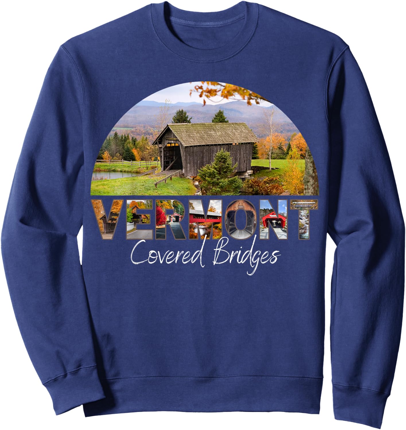 Vermont Covered Bridges Sweatshirt - Sweatshirt | Navy