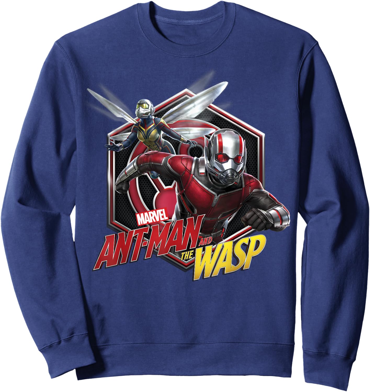 Marvel Ant-Man & The Wasp Hexagon Badge Graphic Sweatshirt - Sweatshirt | Navy