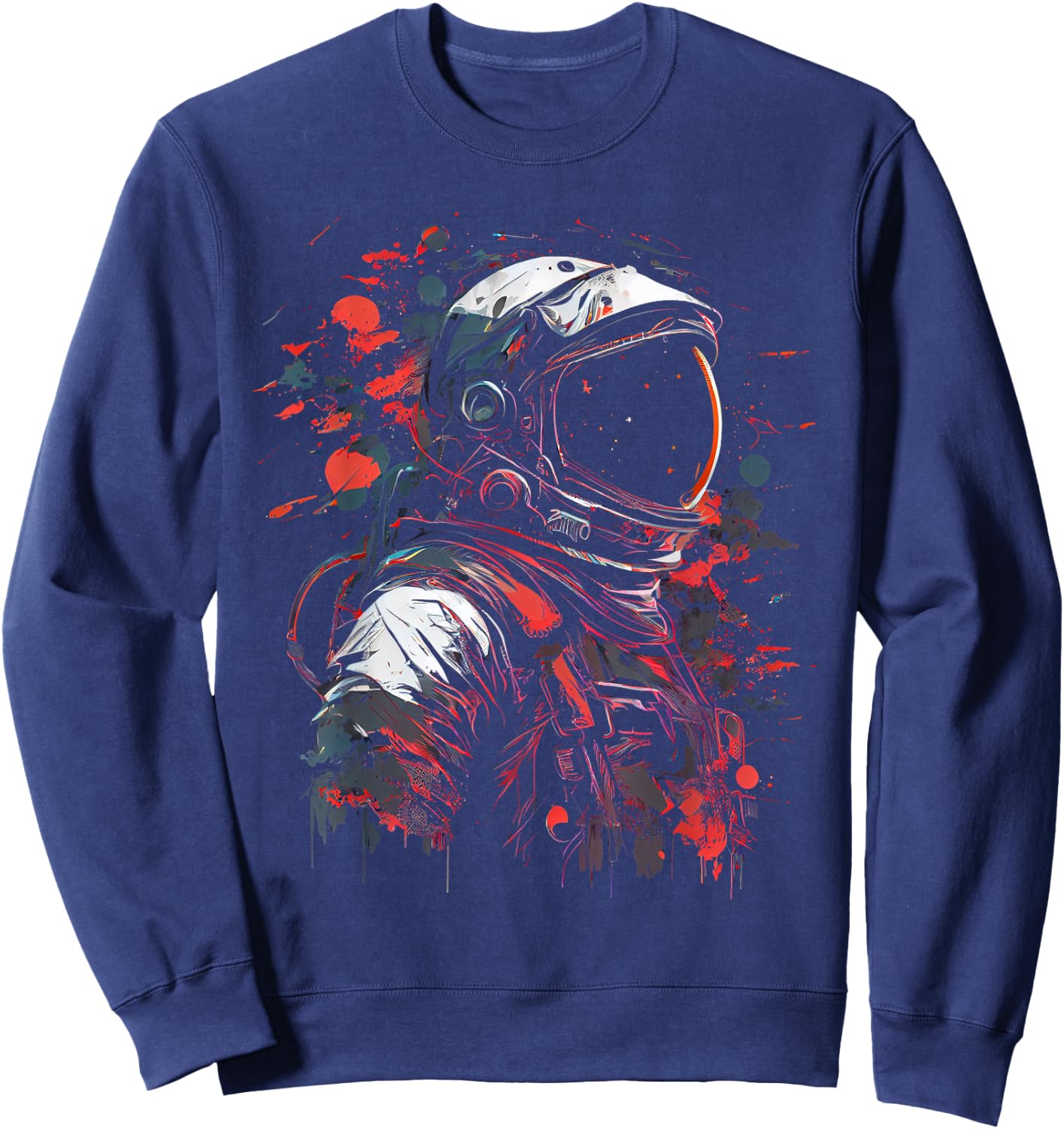 Astronaut Space Space Spaceship Planets Astronaut Sweatshirt - Sweatshirt | Navy