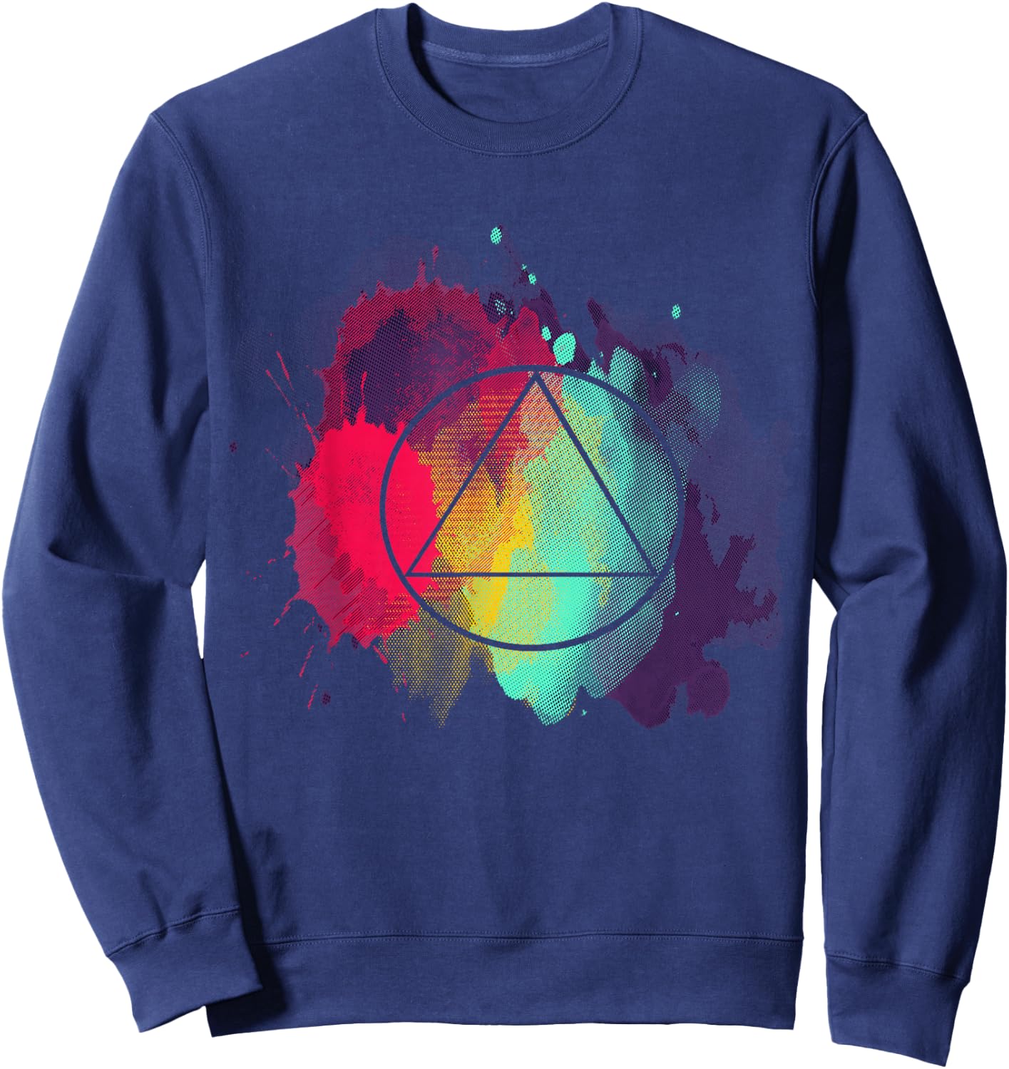 Sober Recover Sobriety Splash AA Alcoholic Abstinence Sweatshirt - Sweatshirt | Navy