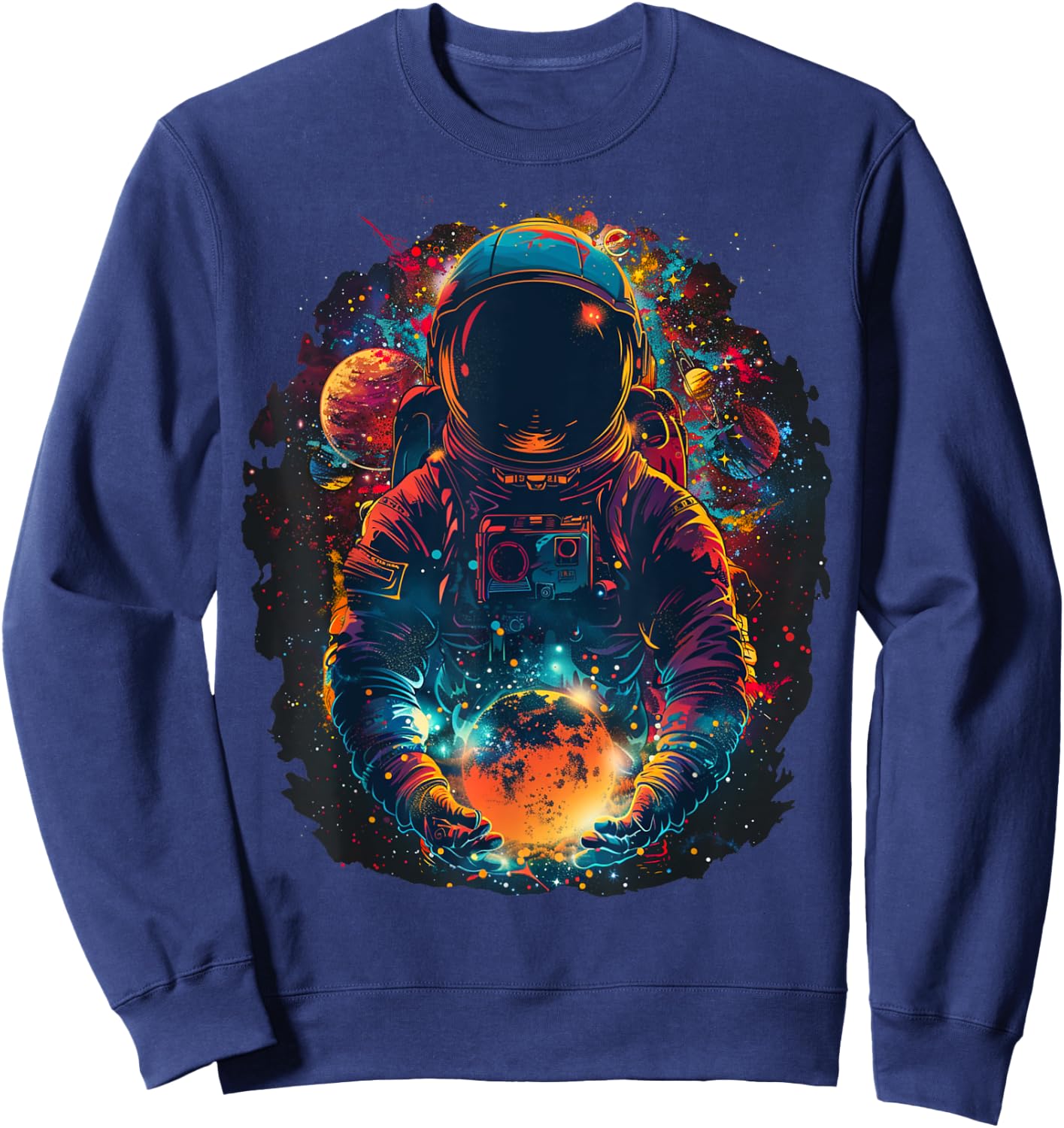 Astronaut STEM Space Graphic Design Sweatshirt - Sweatshirt | Navy