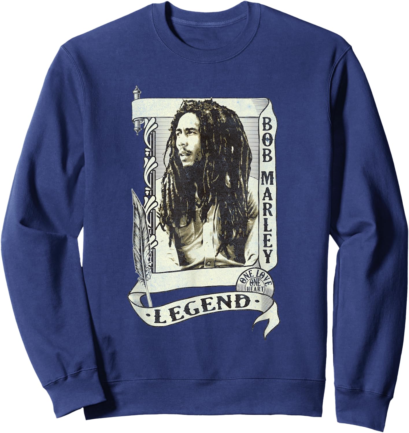 Bob Marley Legend Scroll Sweatshirt - Sweatshirt | Navy