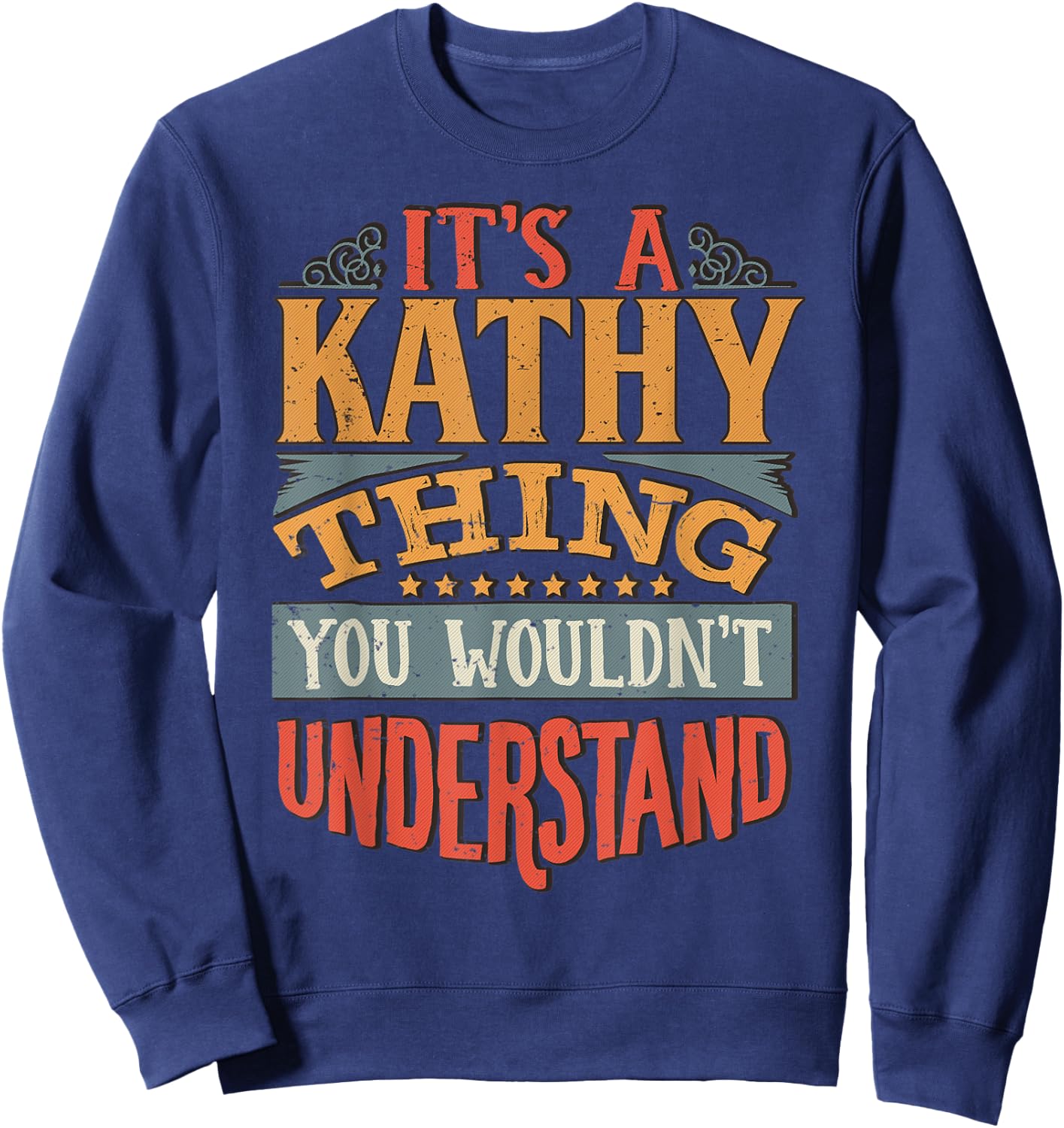 Kathy Name Sweatshirt - Sweatshirt | Navy