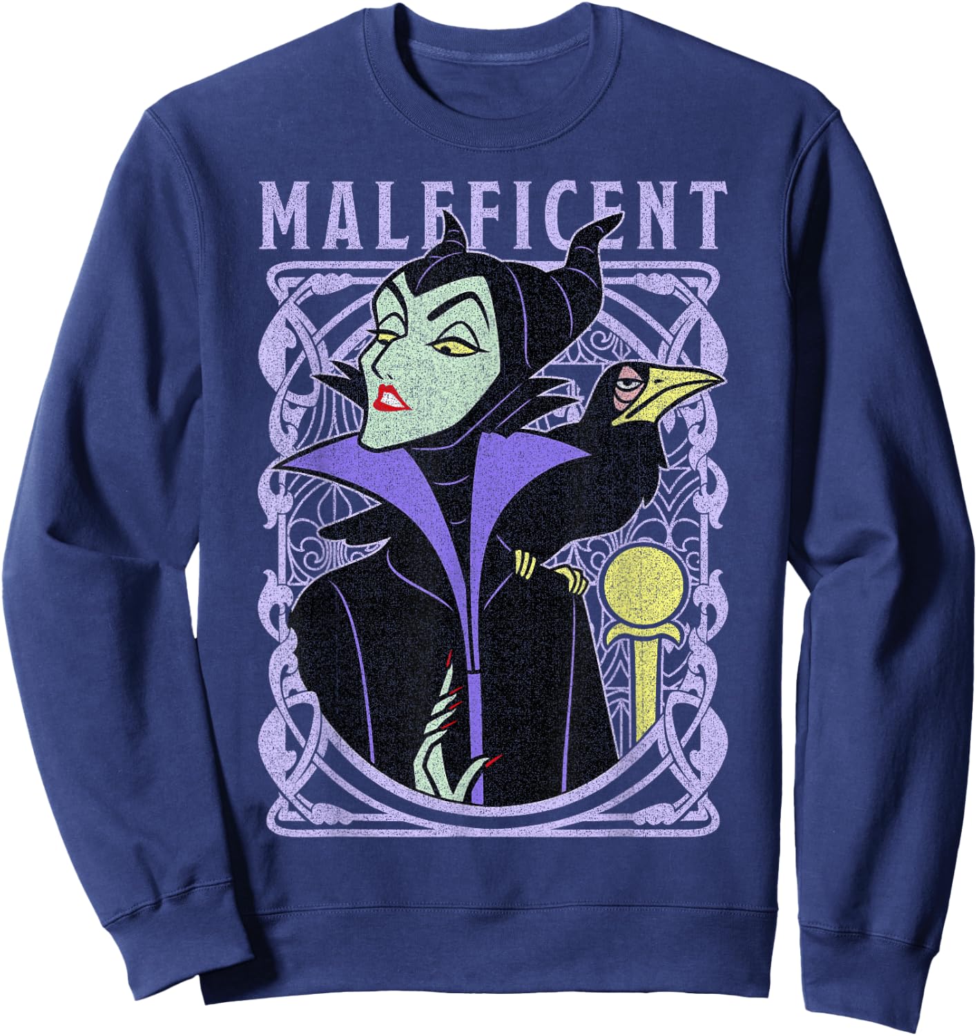 Disney Sleeping Beauty Maleficent Old School Poster Sweatshirt - Sweatshirt | Navy