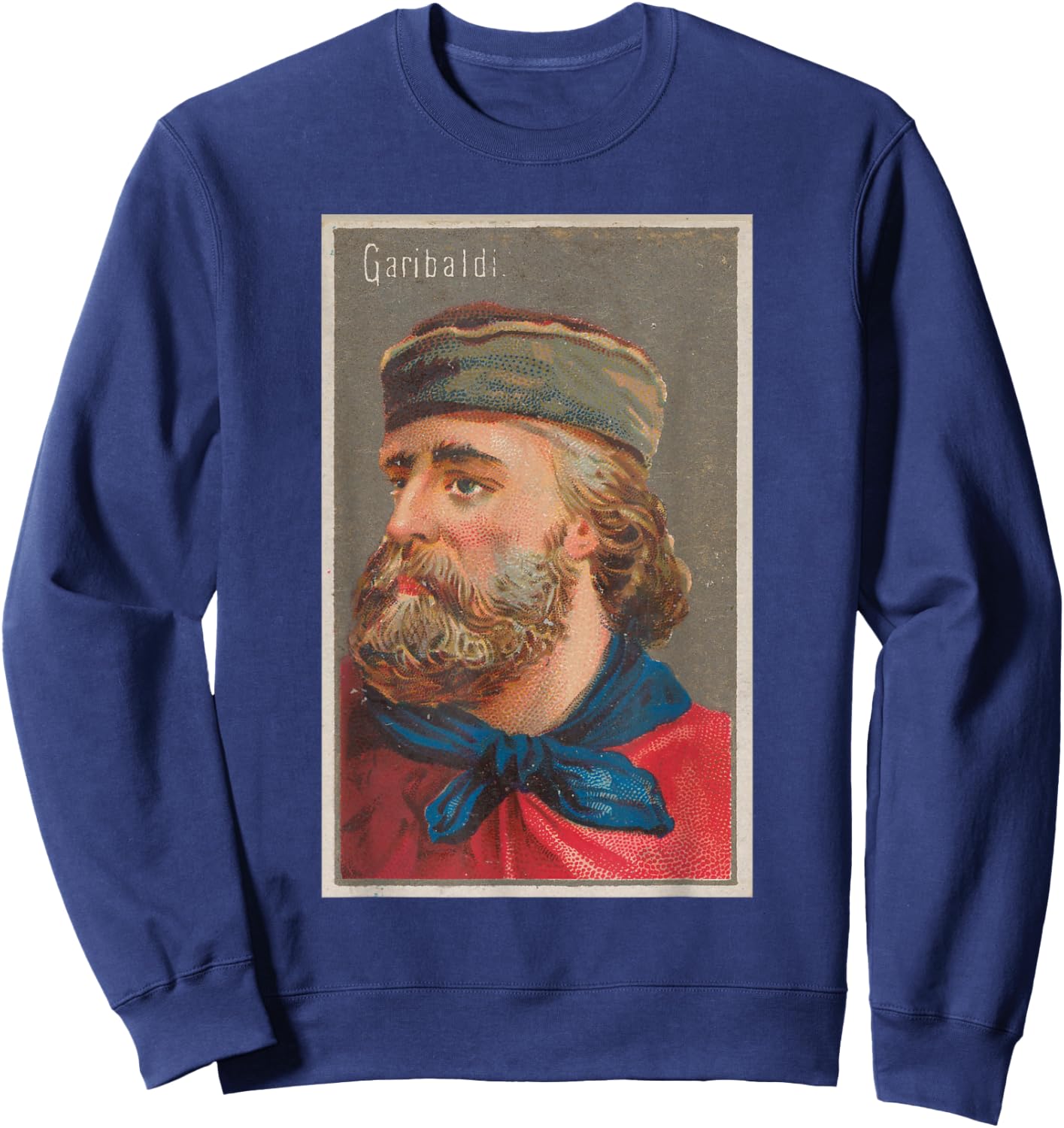 Giuseppe Garibaldi Portrait (1888) Sweatshirt - Sweatshirt | Navy